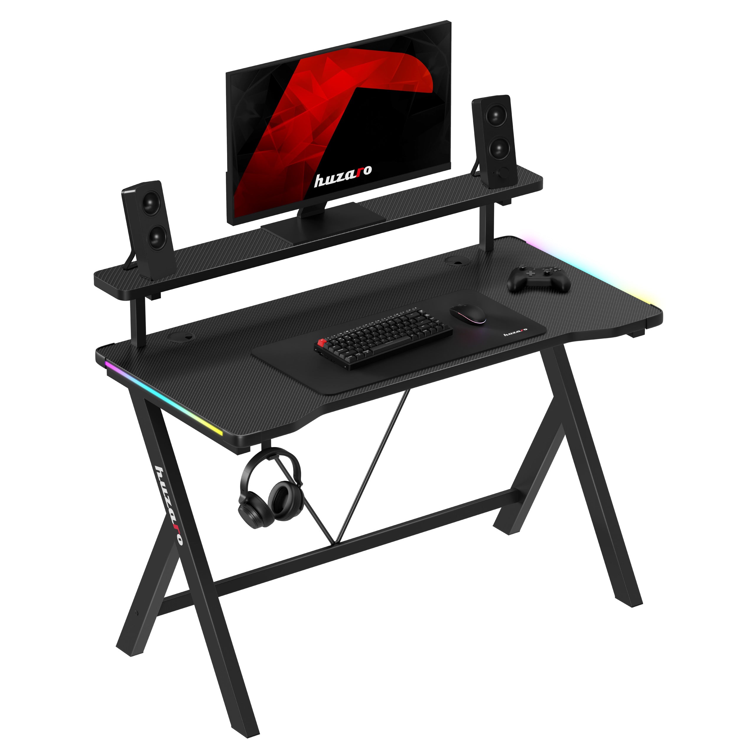 Scrivania da gaming LED Huzaro Hero 1.9 RGB  120 cm