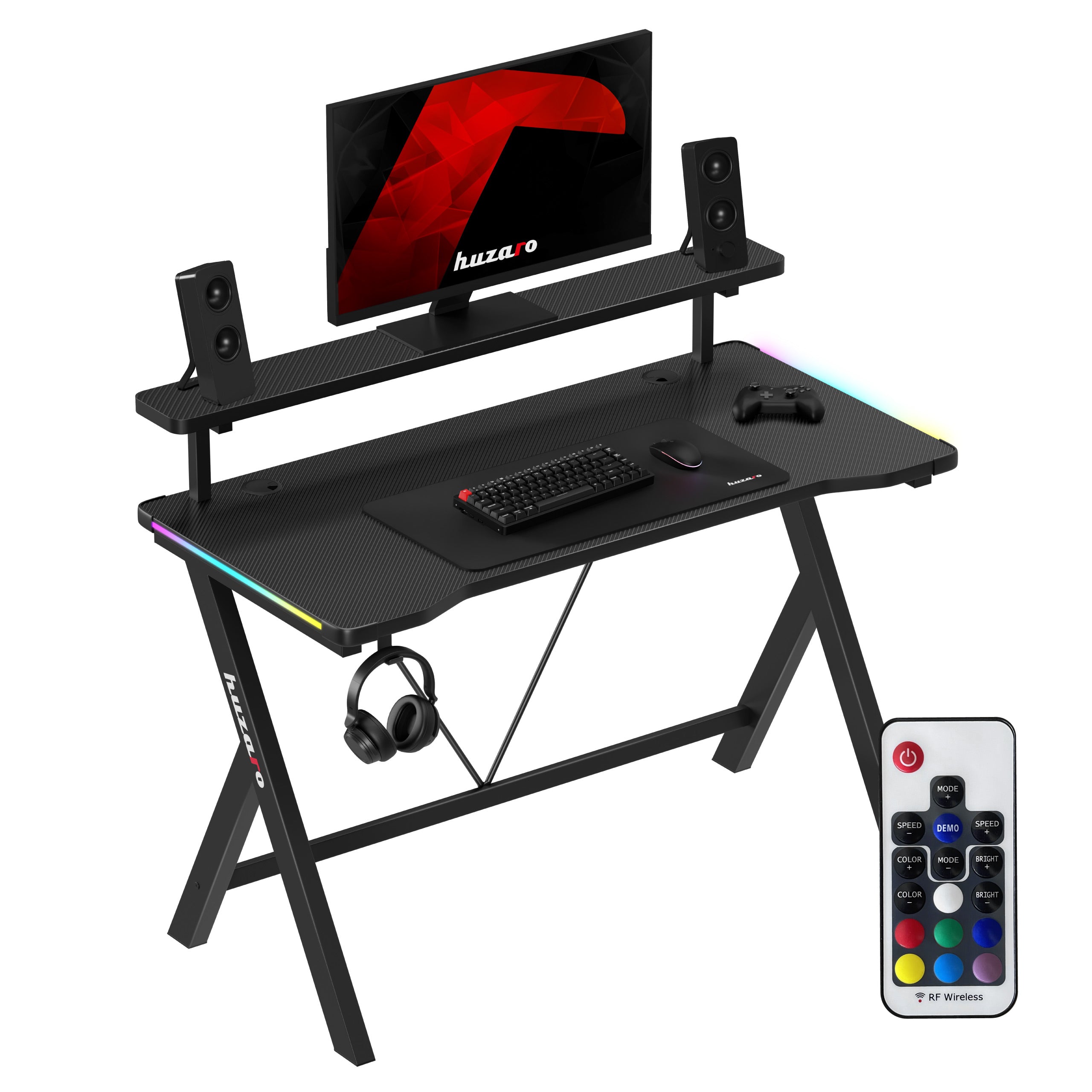 Scrivania da gaming LED Huzaro Hero 1.9 RGB  120 cm