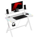 Scrivania da gaming LED Huzaro Hero 1.9 RGB White 120 cm