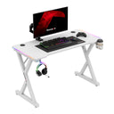Scrivania da gaming LED Huzaro Hero 2.3 RGB White 120 cm