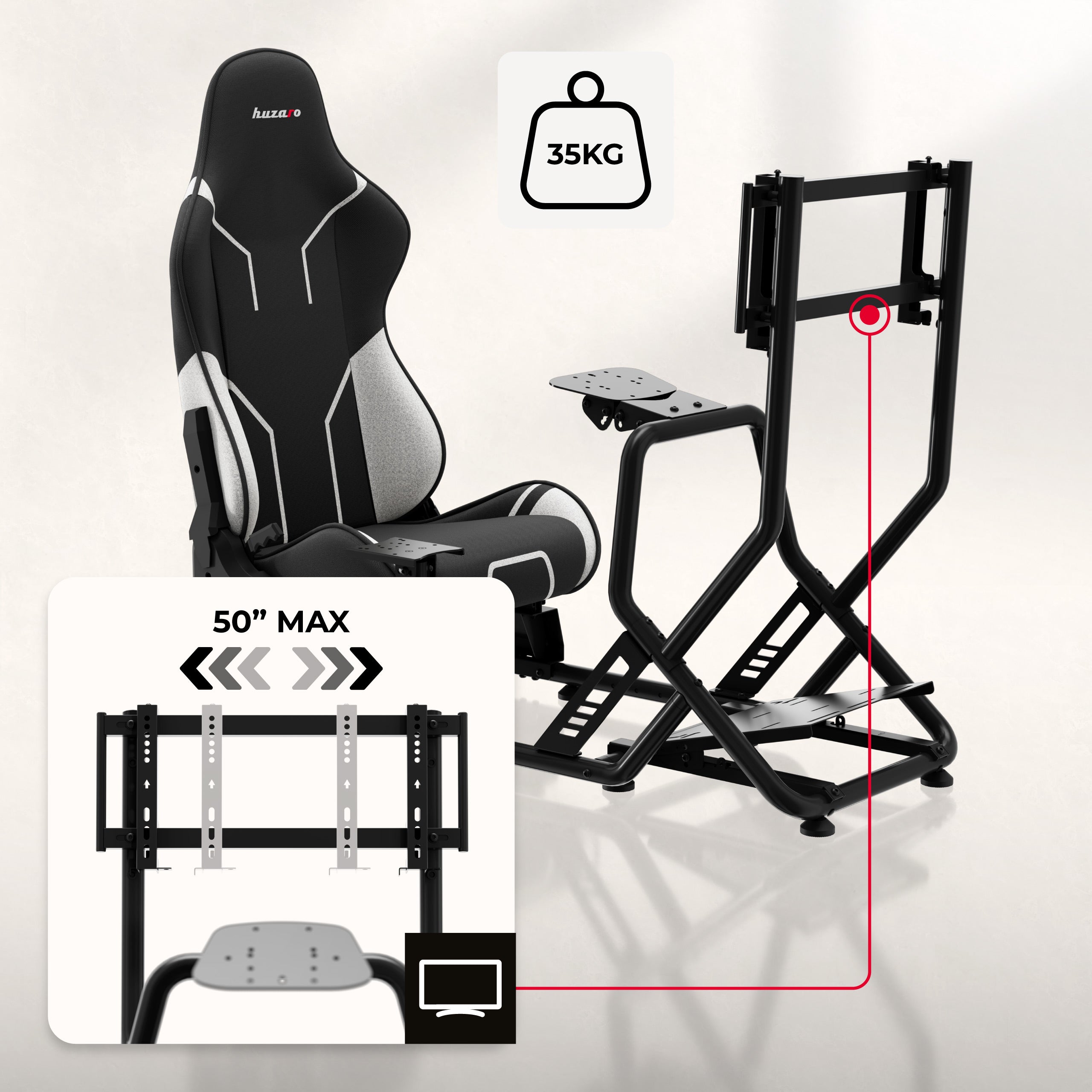 Cabina di pilotaggio da gara Huzaro Speed 6.0 per sim racing