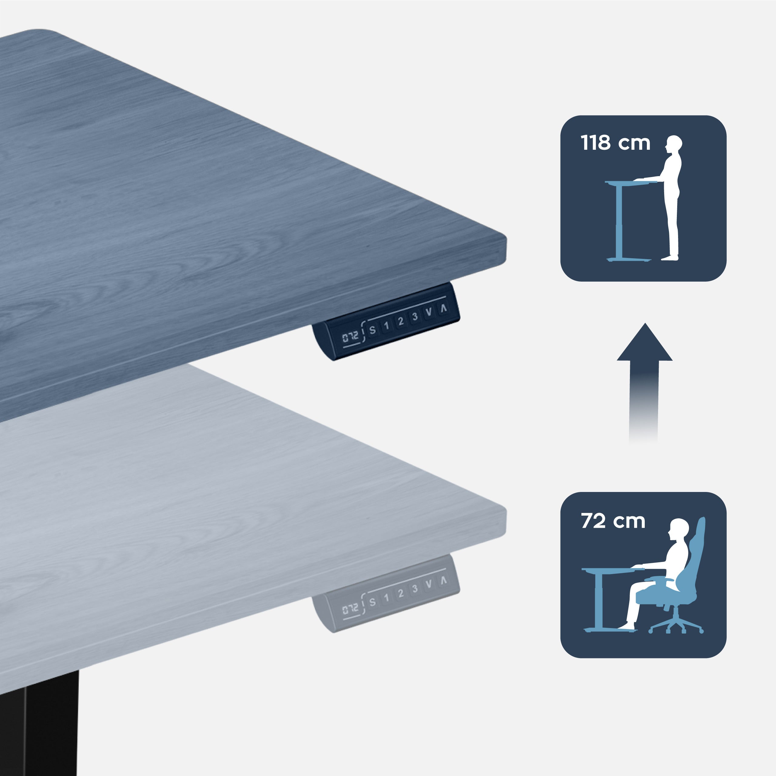Scrivania regolabile elettricamente Mark Adler Leader 7.0 da 120 cm