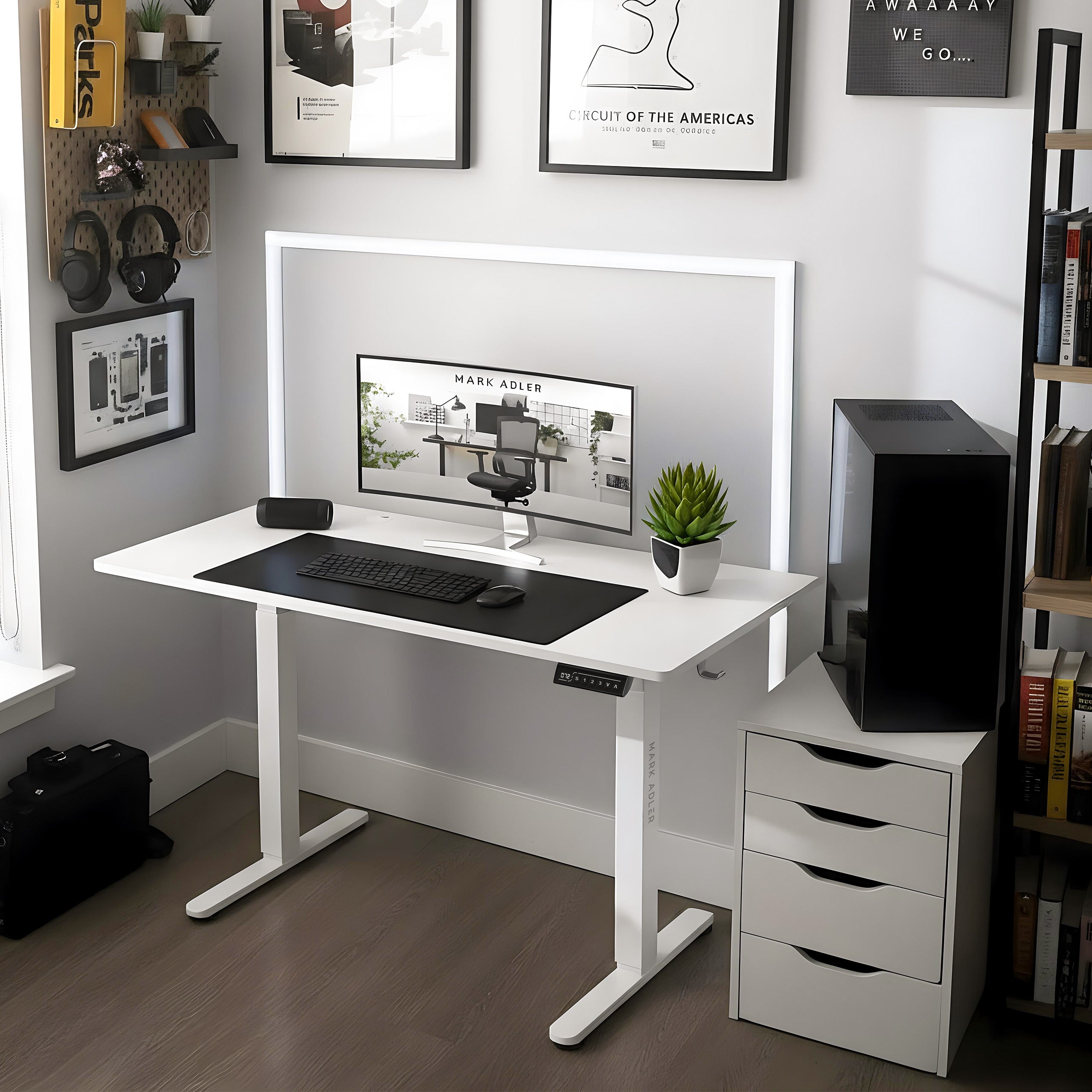 Scrivania regolabile elettricamente Mark Adler Leader 7.0 White 120 cm