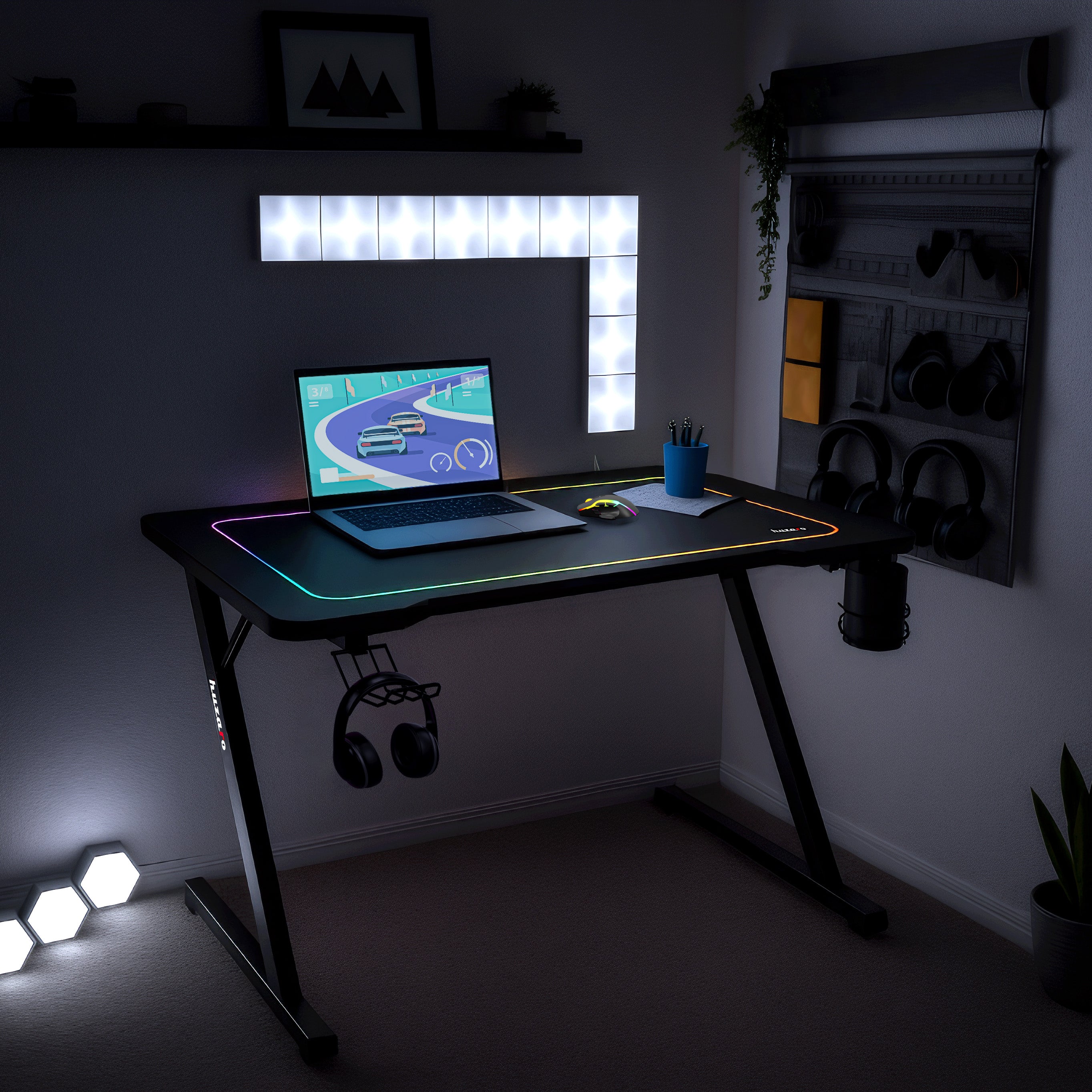 Scrivania da gaming Huzaro Hero 1.8 Black 100 cm
