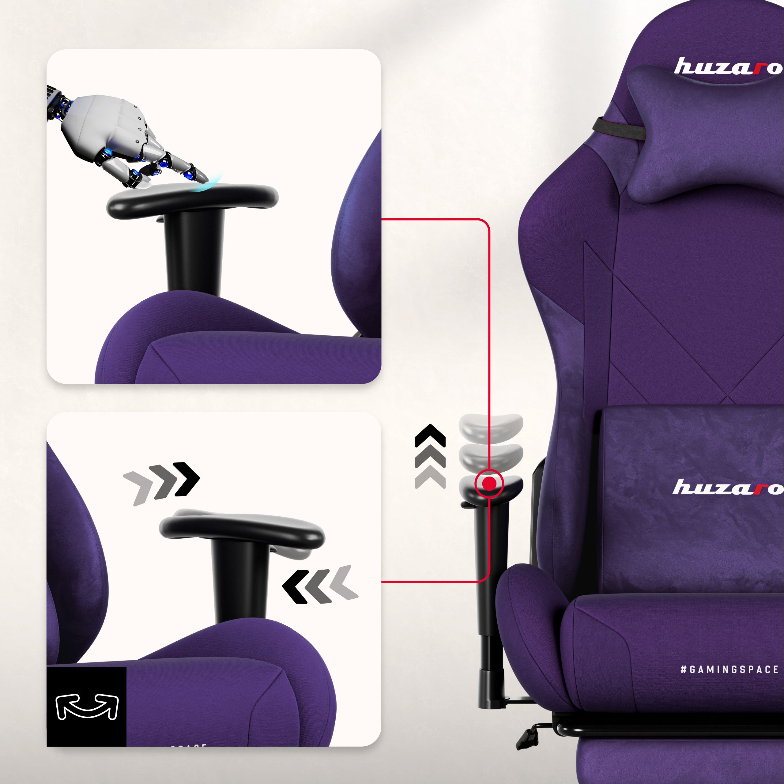 Poltrona da gaming Huzaro Force 5.7 Purple