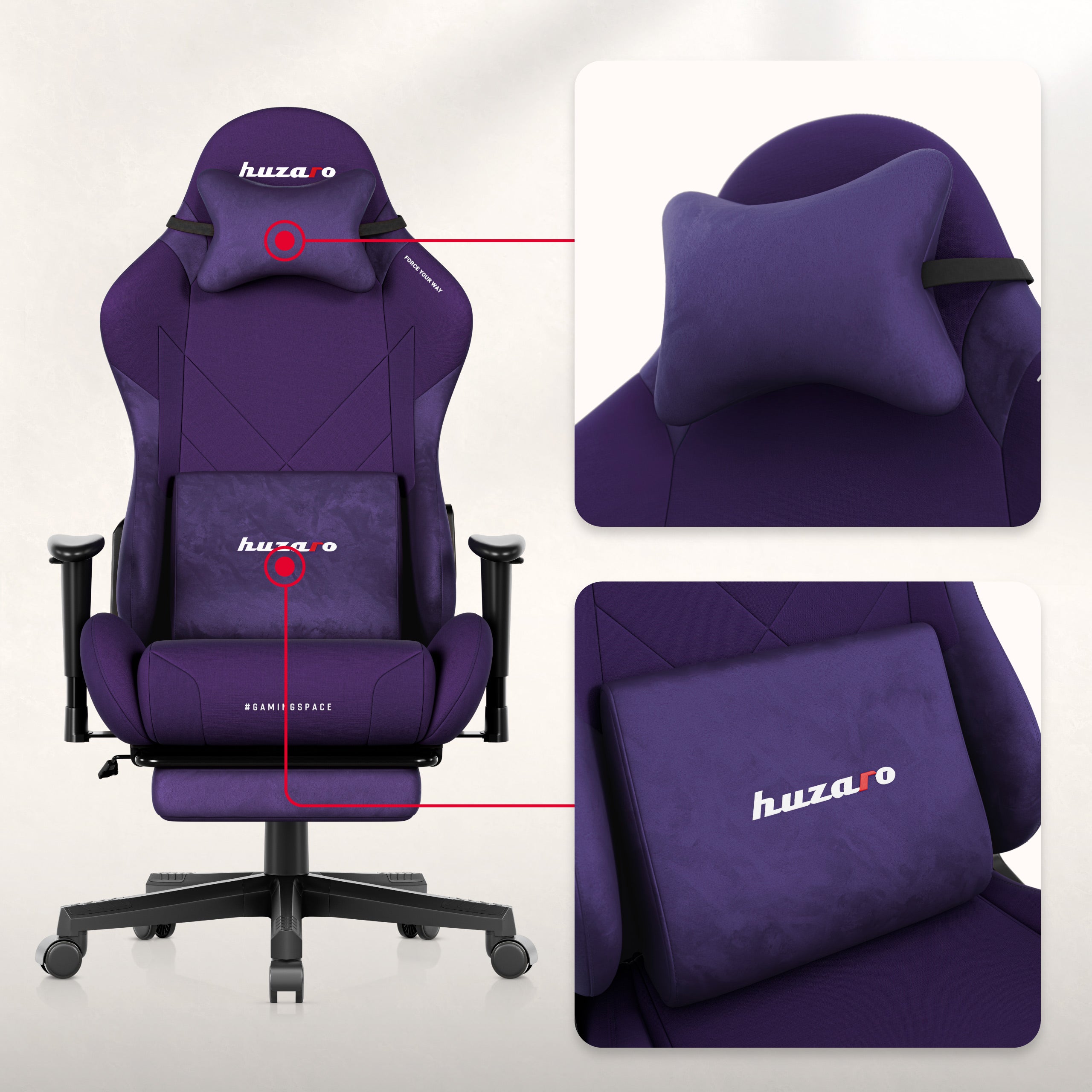 Poltrona da gaming Huzaro Force 5.7 Purple