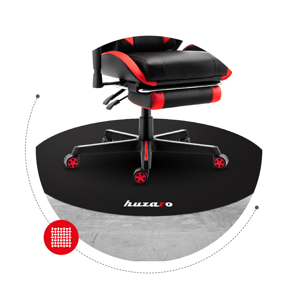 Tappetino da gaming per poltrona Huzaro FloorMat 3.0