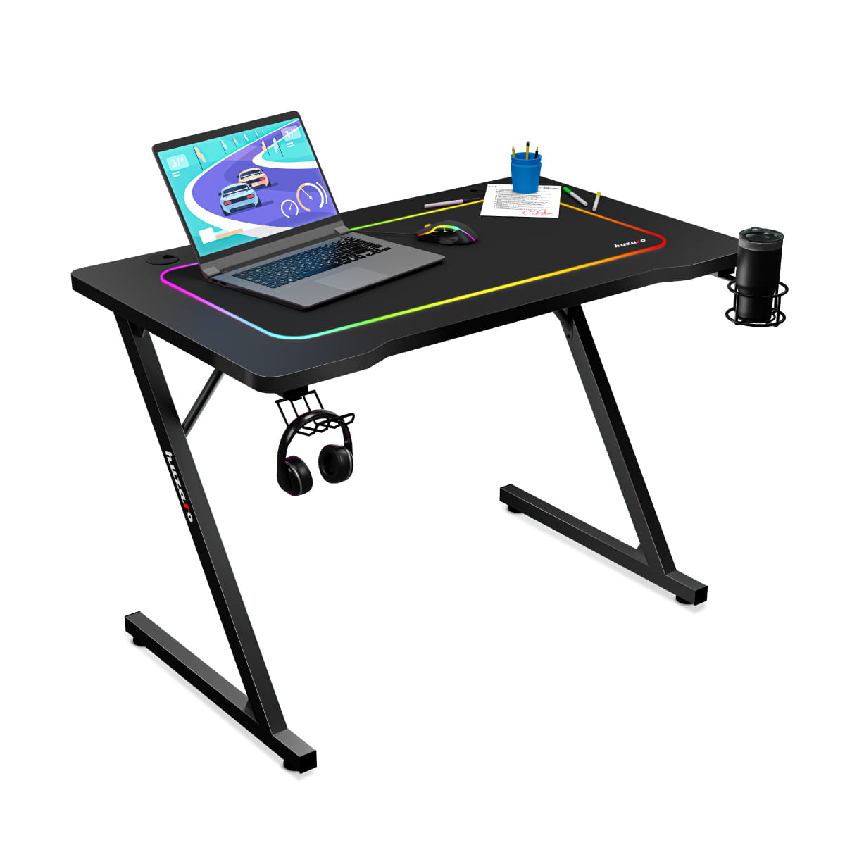 Scrivania da gaming Huzaro Hero 1.8 Black 100 cm