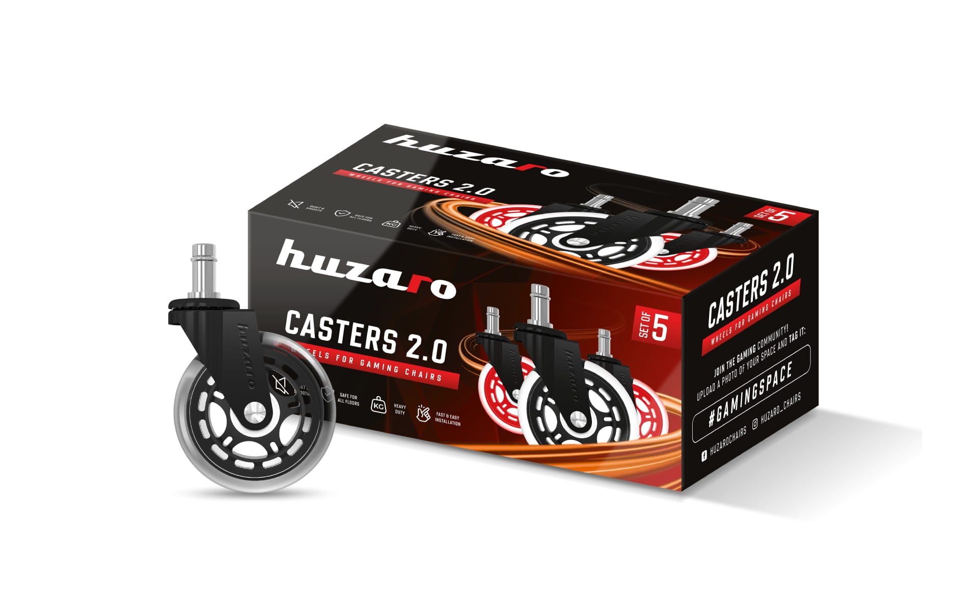 Rotelle per poltrona Casters 2.0 Black