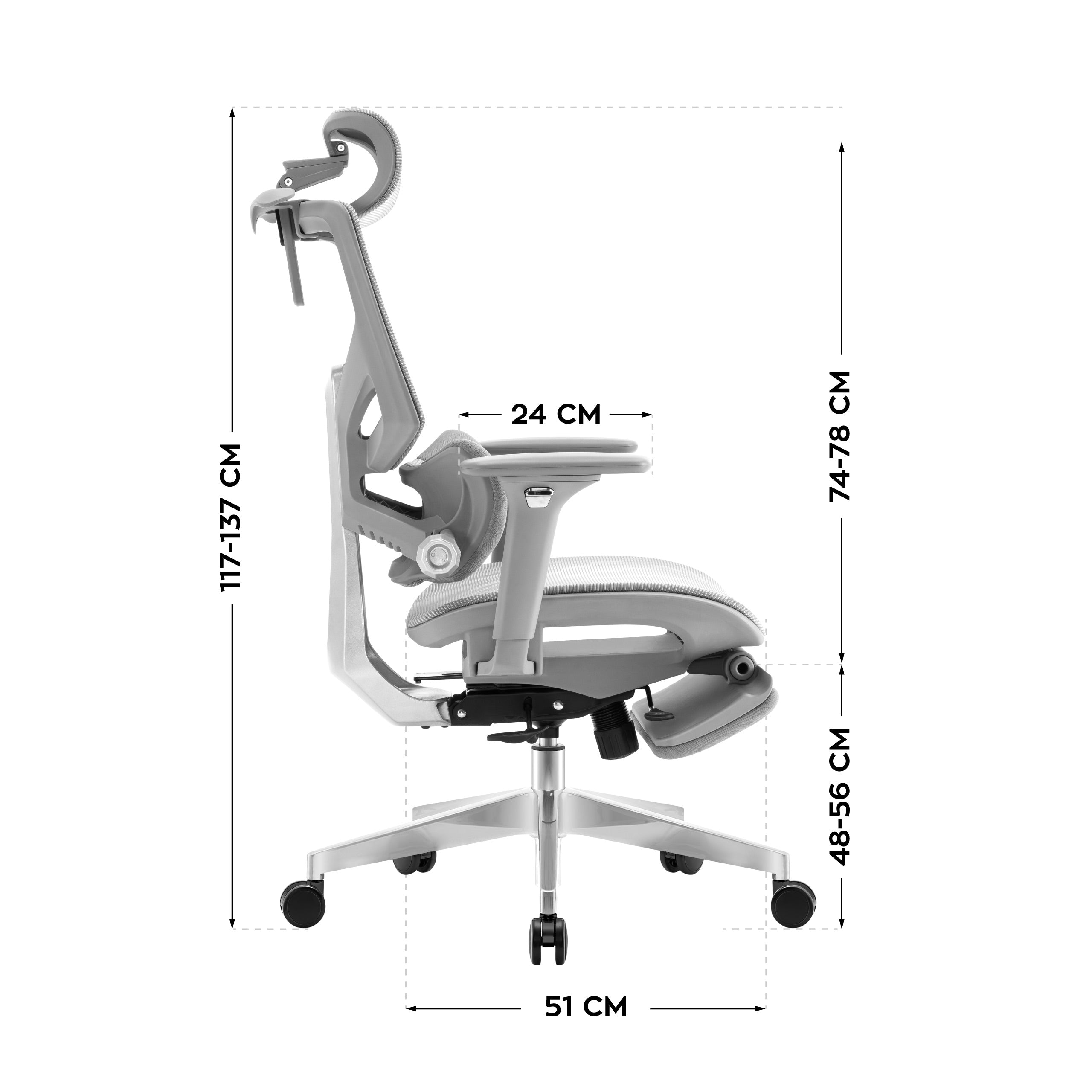 Poltrona ergonomica Mark Adler Expert 8.7 Grey Mesh