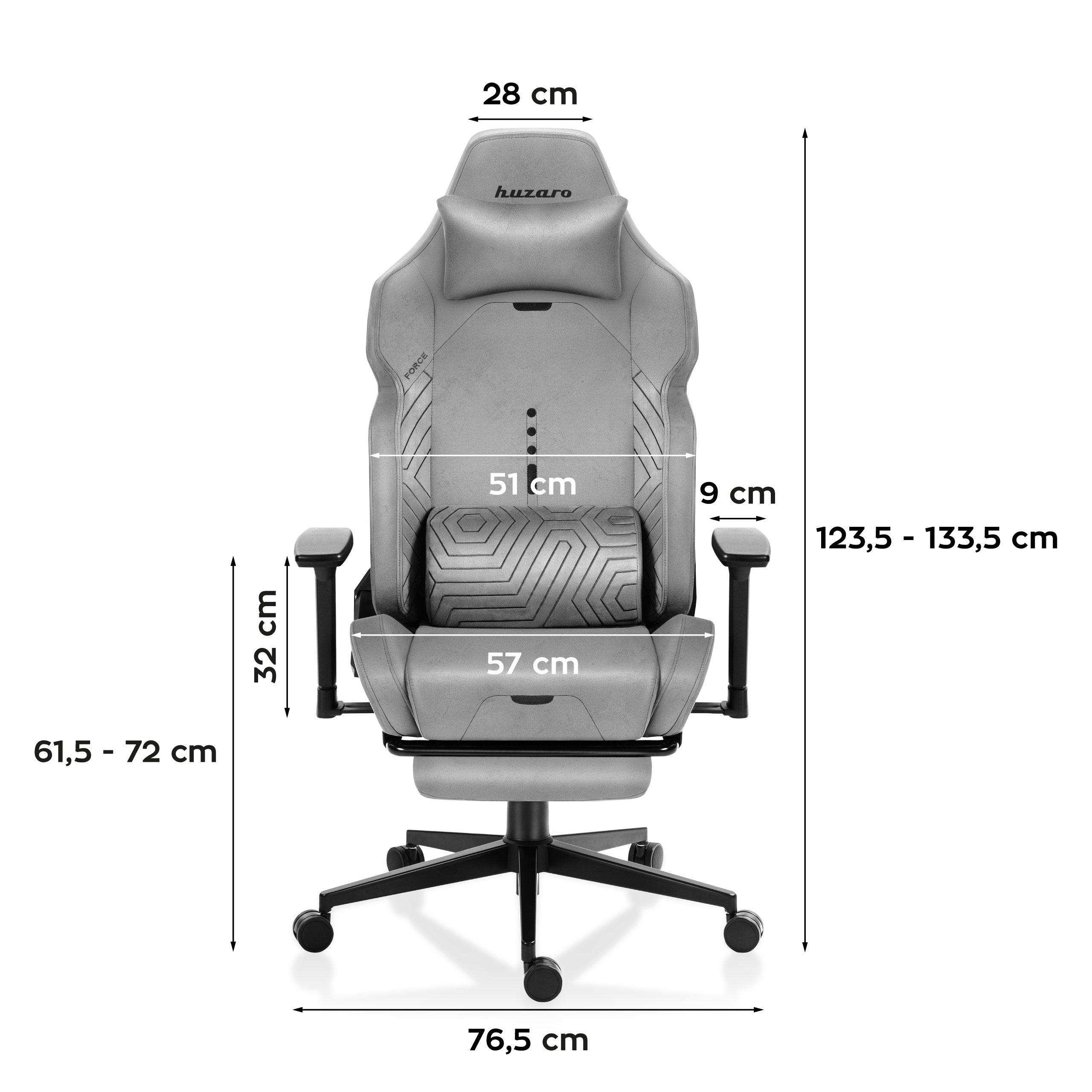 Poltrona da gaming HUZARO FORCE 8.1 Grigio