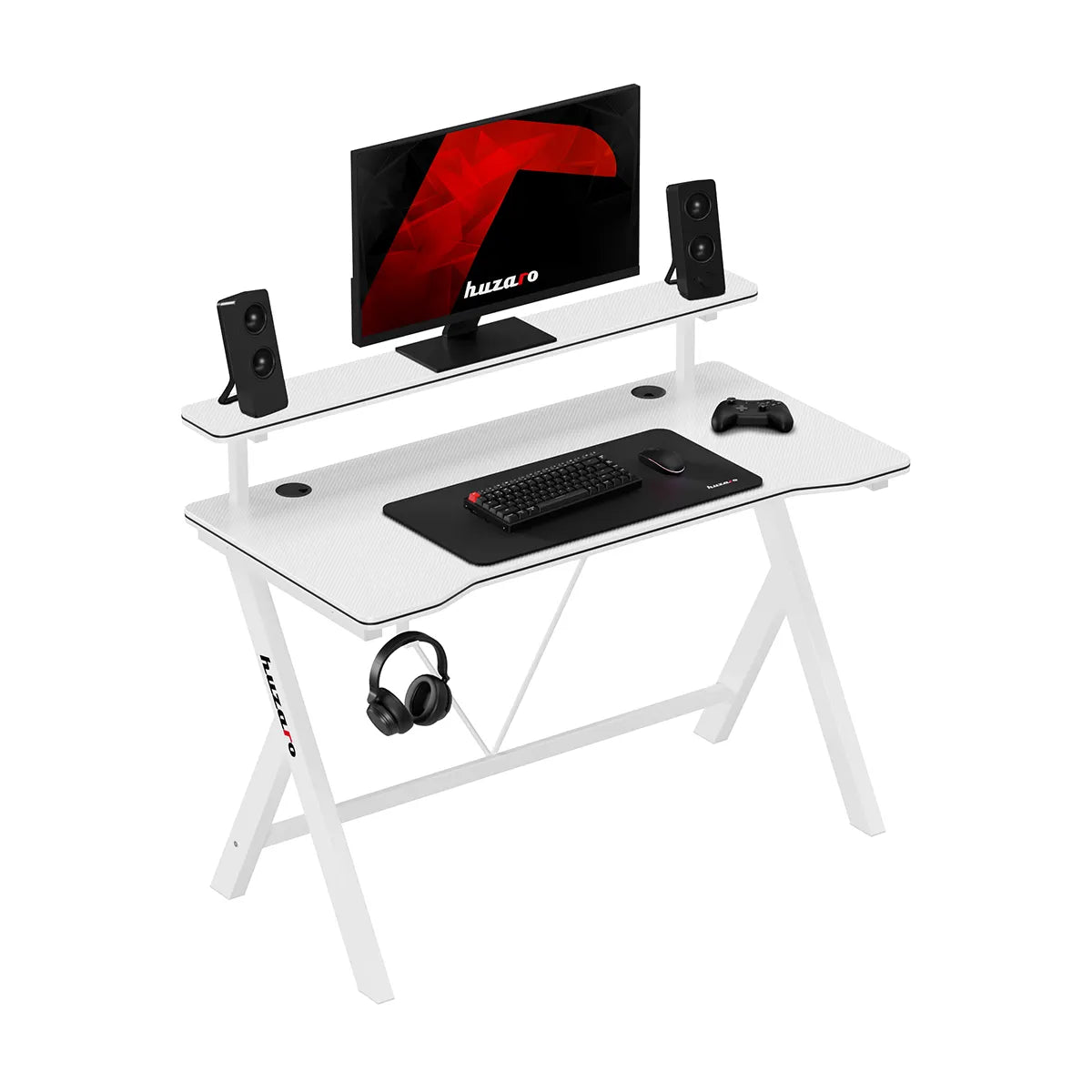 Scrivania da gaming da 120 cm Huzaro Hero 1.9 White