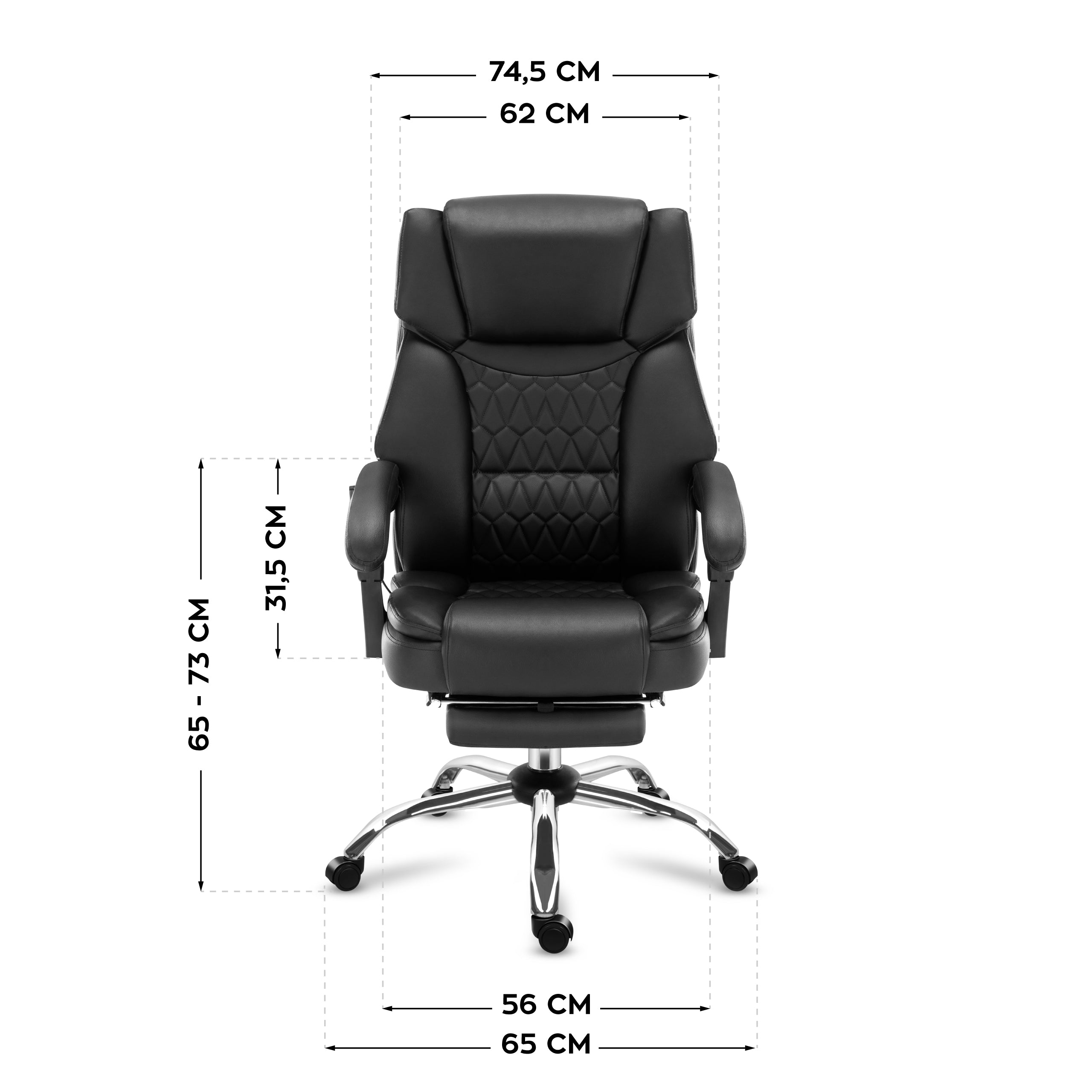 Poltrona da ufficio con funzione massaggio e poggiapiedi Mark Adler Boss 6.0
