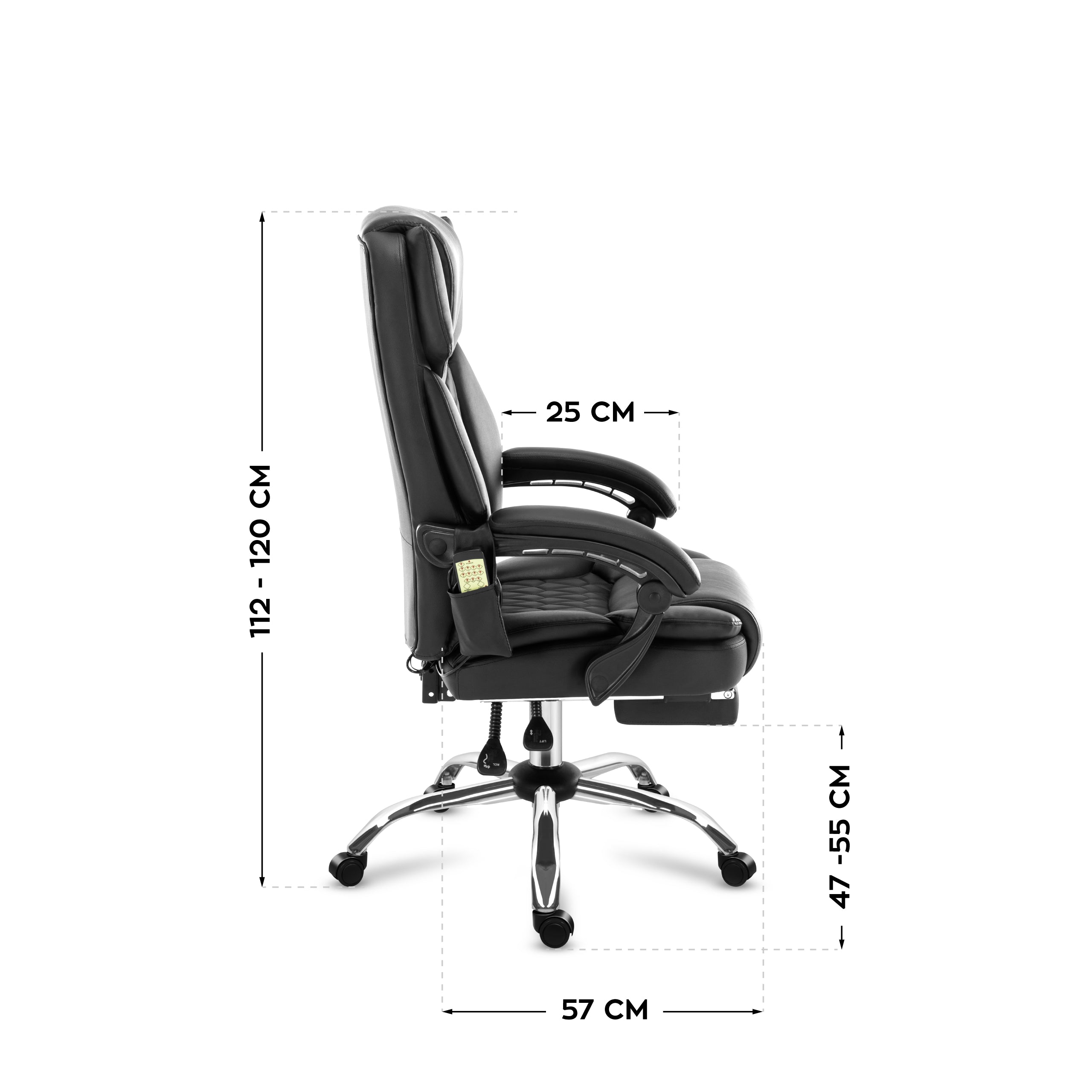 Poltrona da ufficio con funzione massaggio e poggiapiedi Mark Adler Boss 6.0