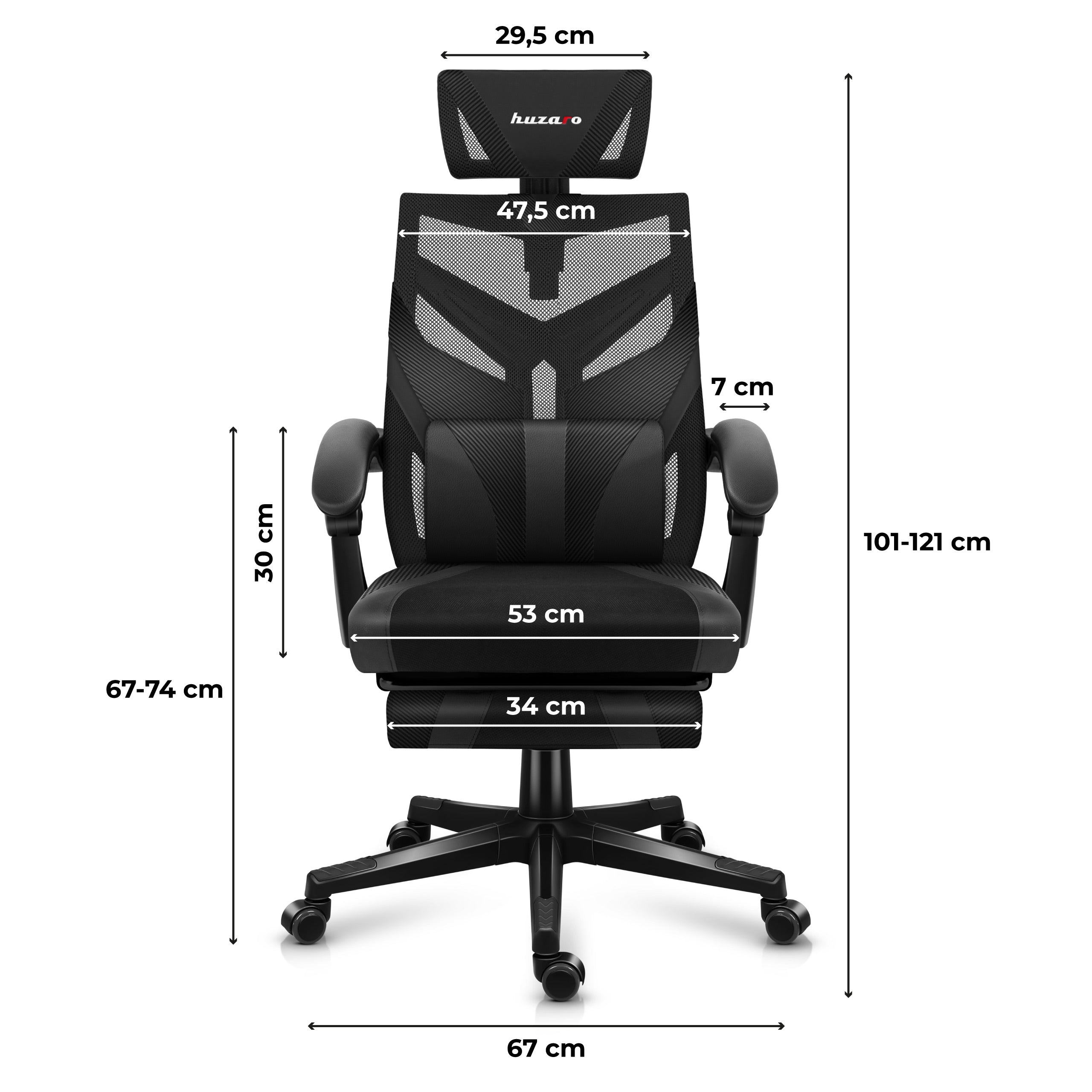 Poltrona da gaming HUZARO COMBAT 5.0 Black