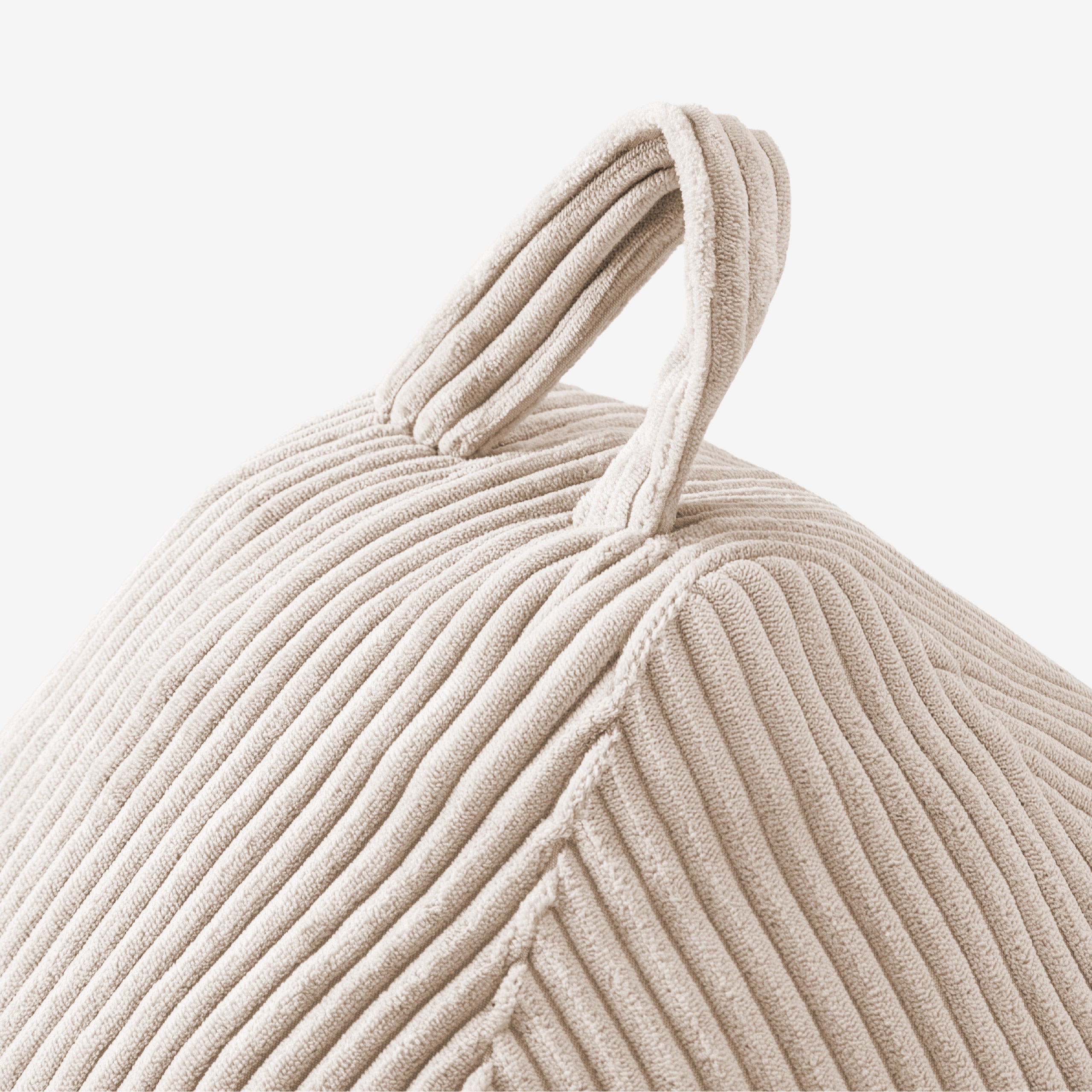 Pouf a sacco in velluto a coste beige Mark Adler Comfy 1.0 Beige