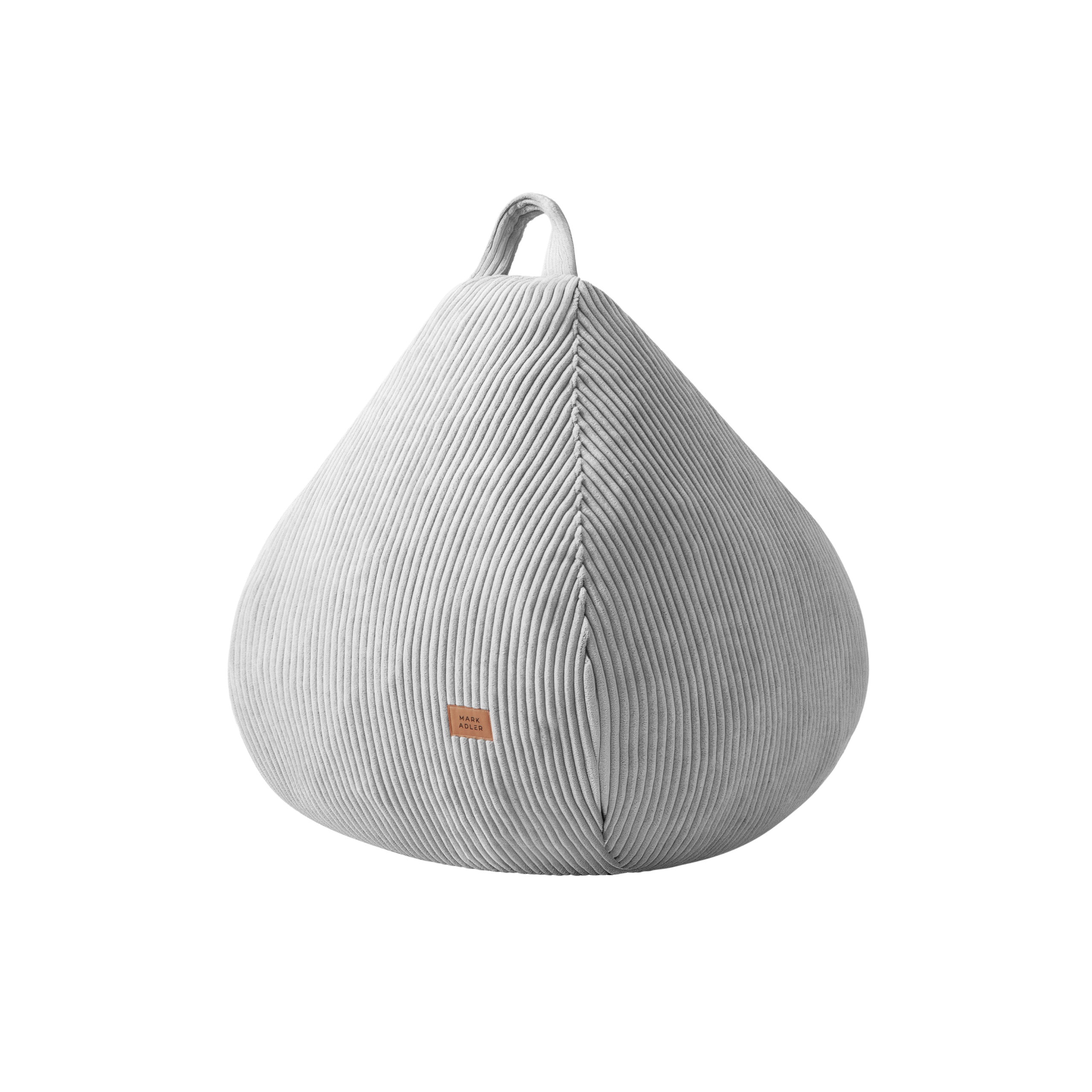 Pouf a sacco in velluto a coste grigio Mark Adler Comfy 1.0 Grey