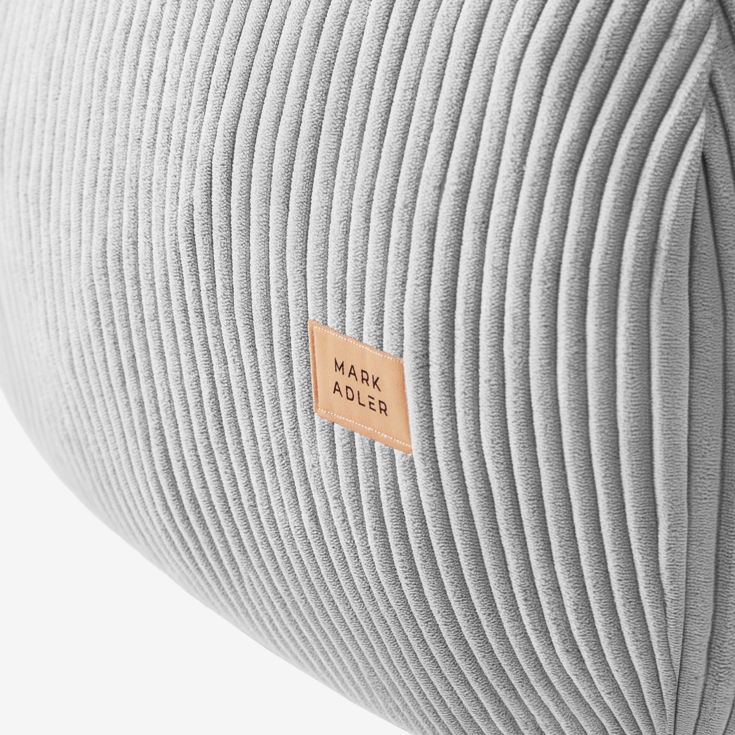 Pouf a sacco in velluto a coste grigio Mark Adler Comfy 1.0 Grey