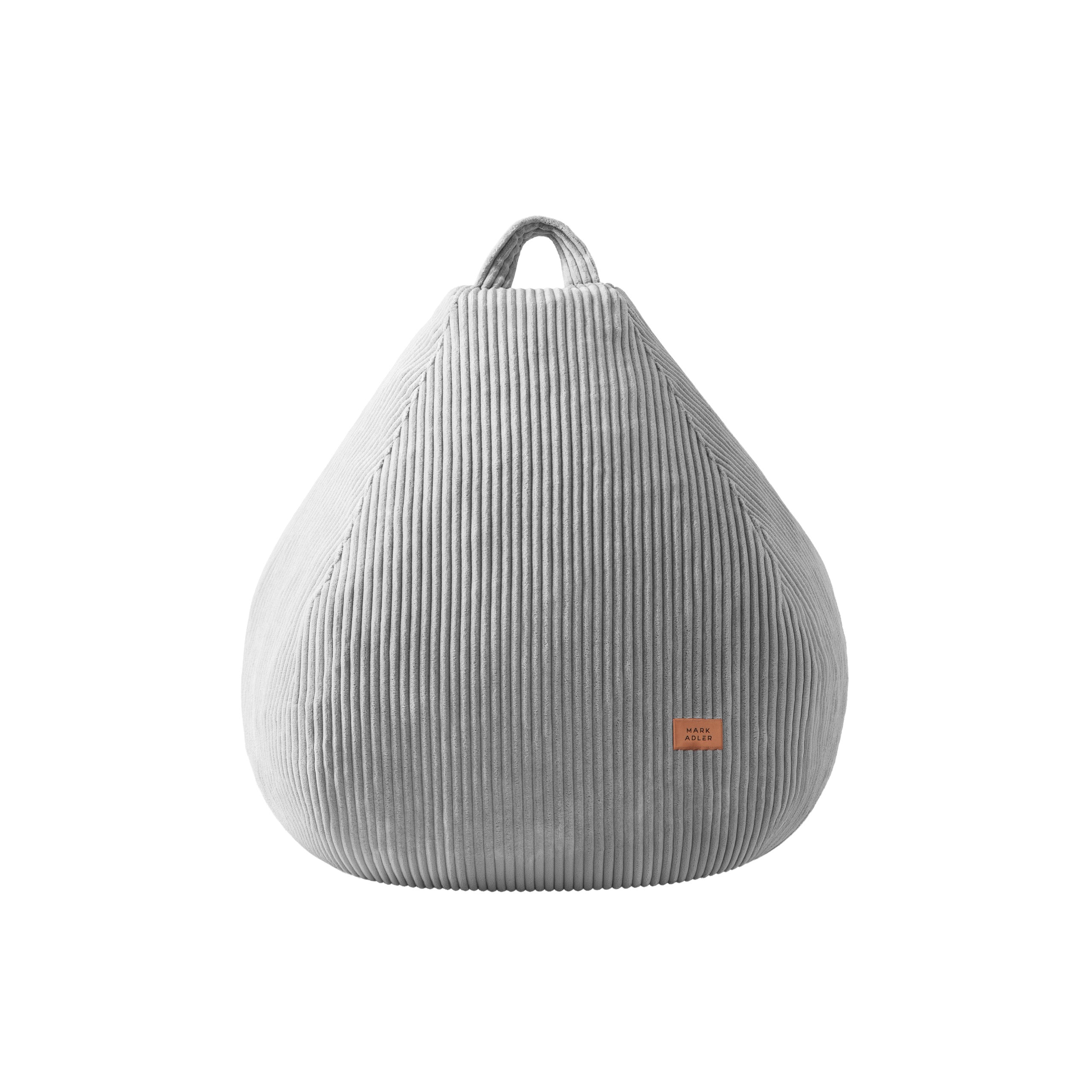 Pouf a sacco in velluto a coste grigio Mark Adler Comfy 1.0 Grey