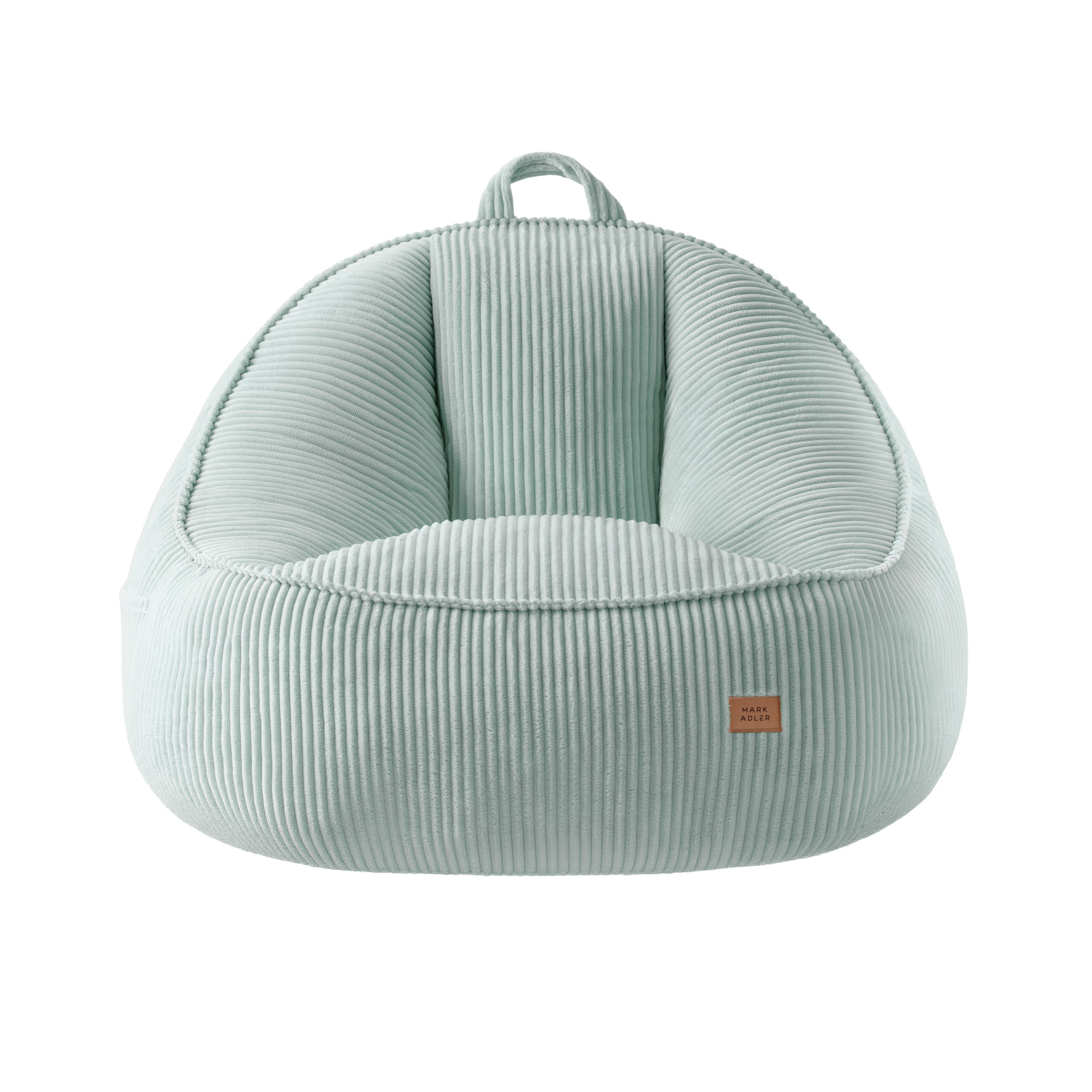 Poltrona-pouf con schienale in velluto a coste Mark Adler Comfy 4.0 Sage
