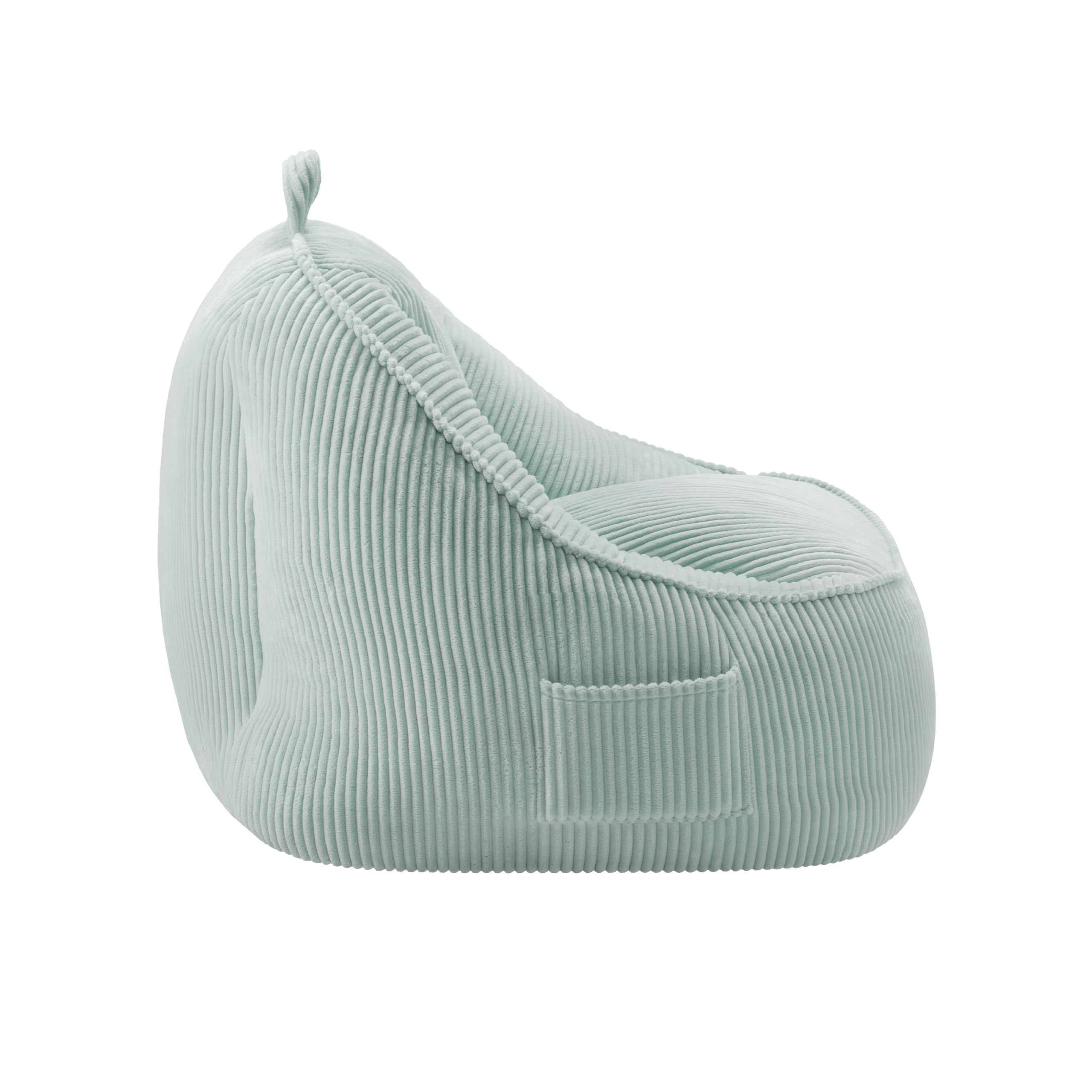 Poltrona-pouf con schienale in velluto a coste Mark Adler Comfy 4.0 Sage