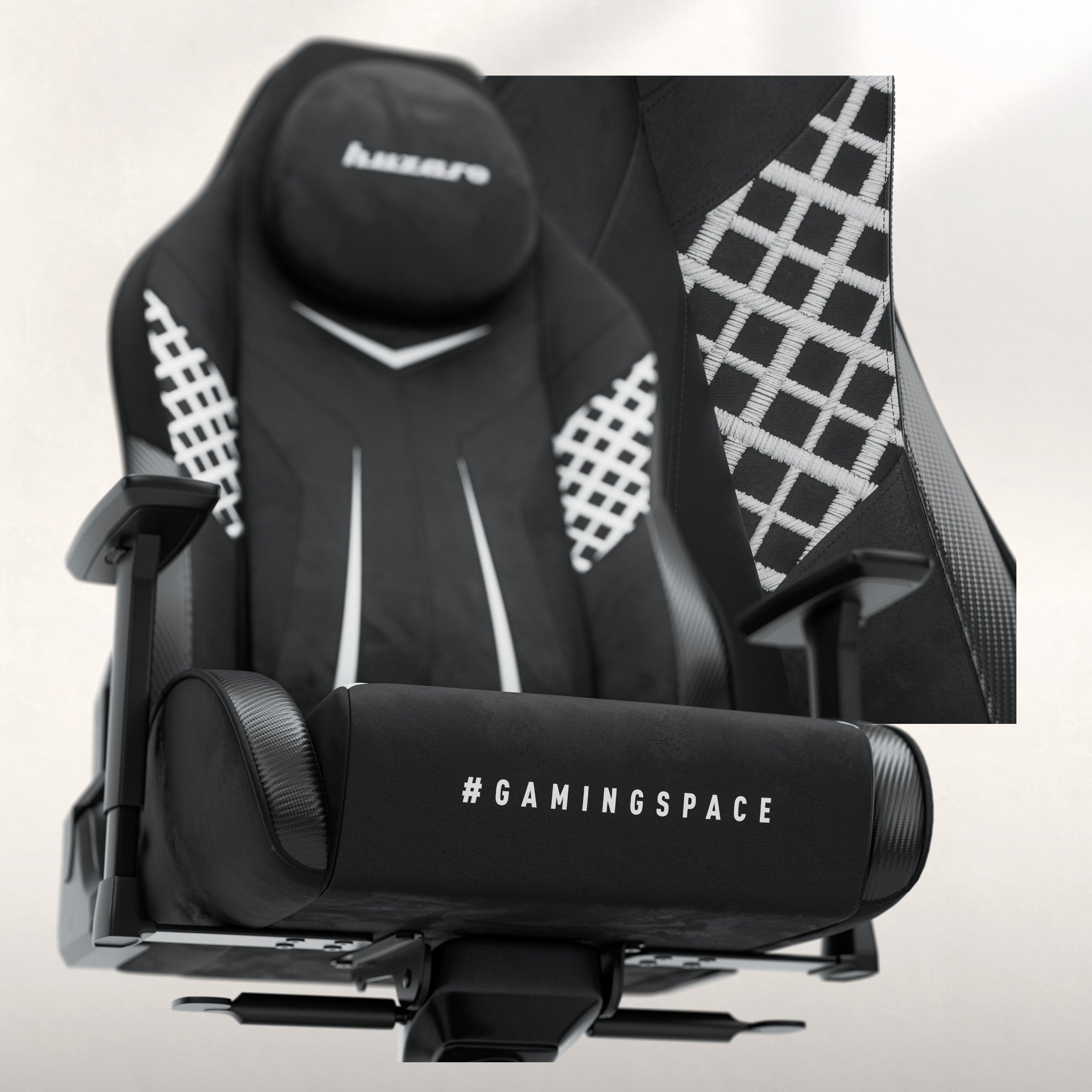 Poltrona da gaming in pelle scamosciata Huzaro Force 8.3 Carbon Black