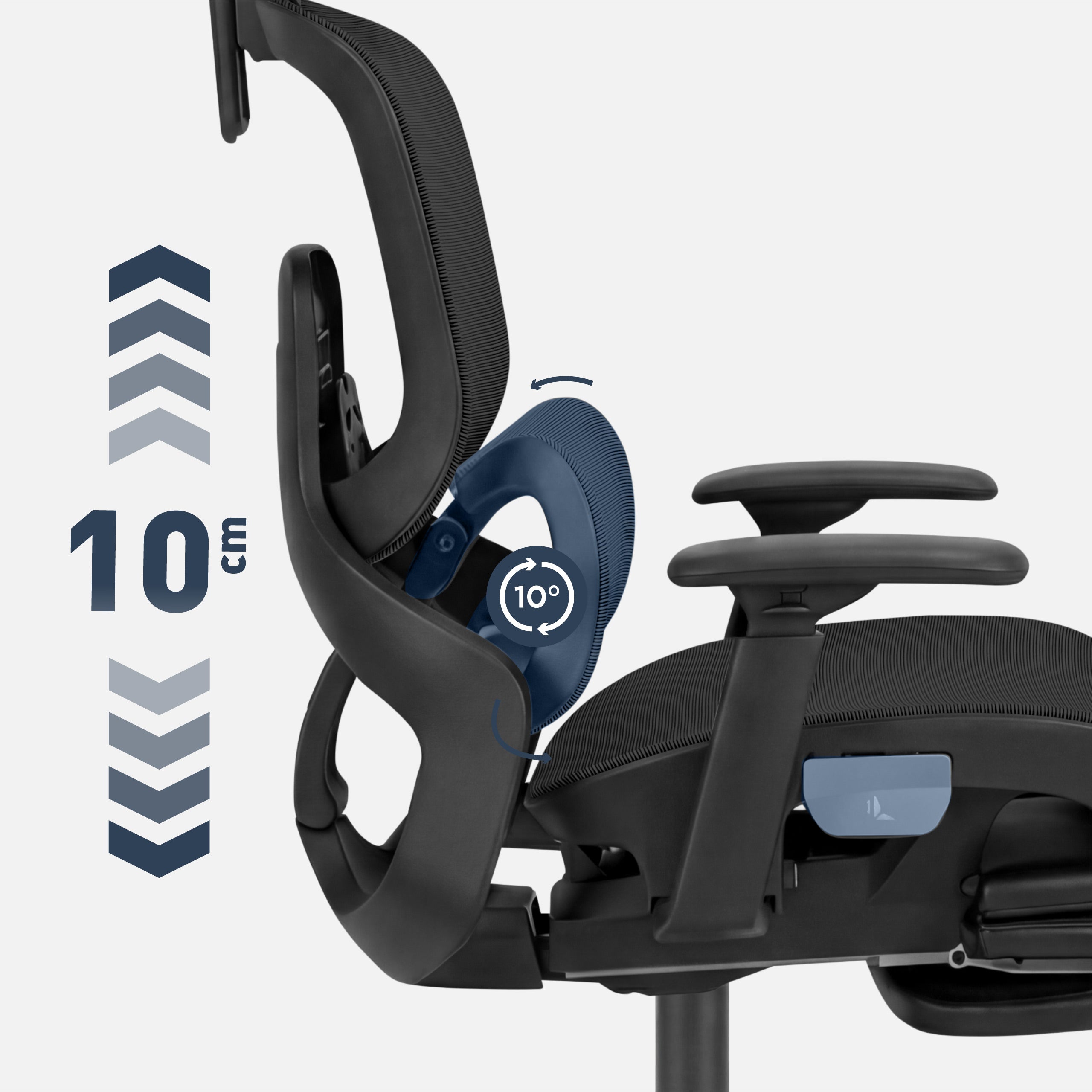 Poltrona ergonomica con poggiapiedi Mark Adler Expert 9.3 Black