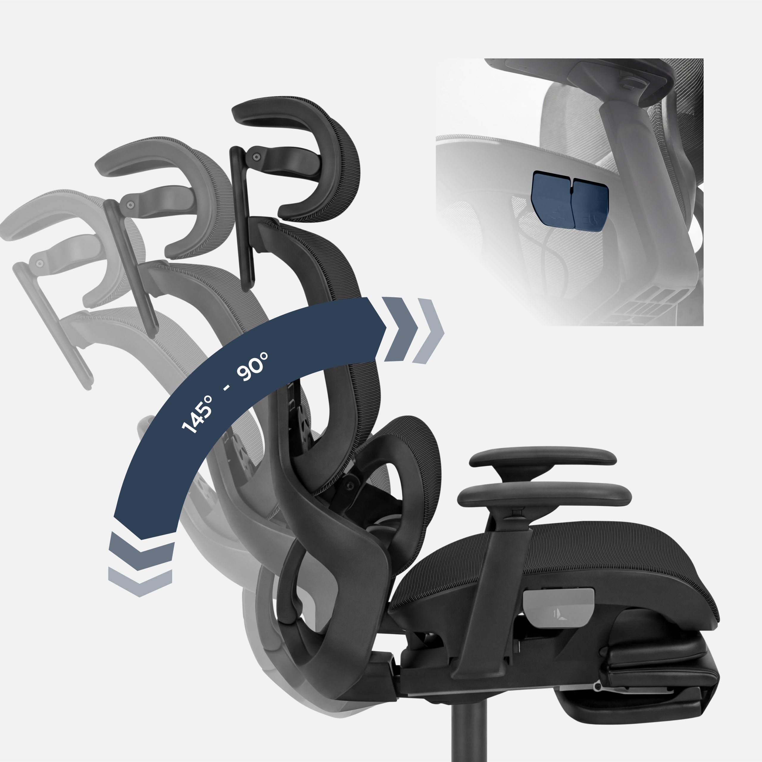 Poltrona ergonomica con poggiapiedi Mark Adler Expert 9.3 Black