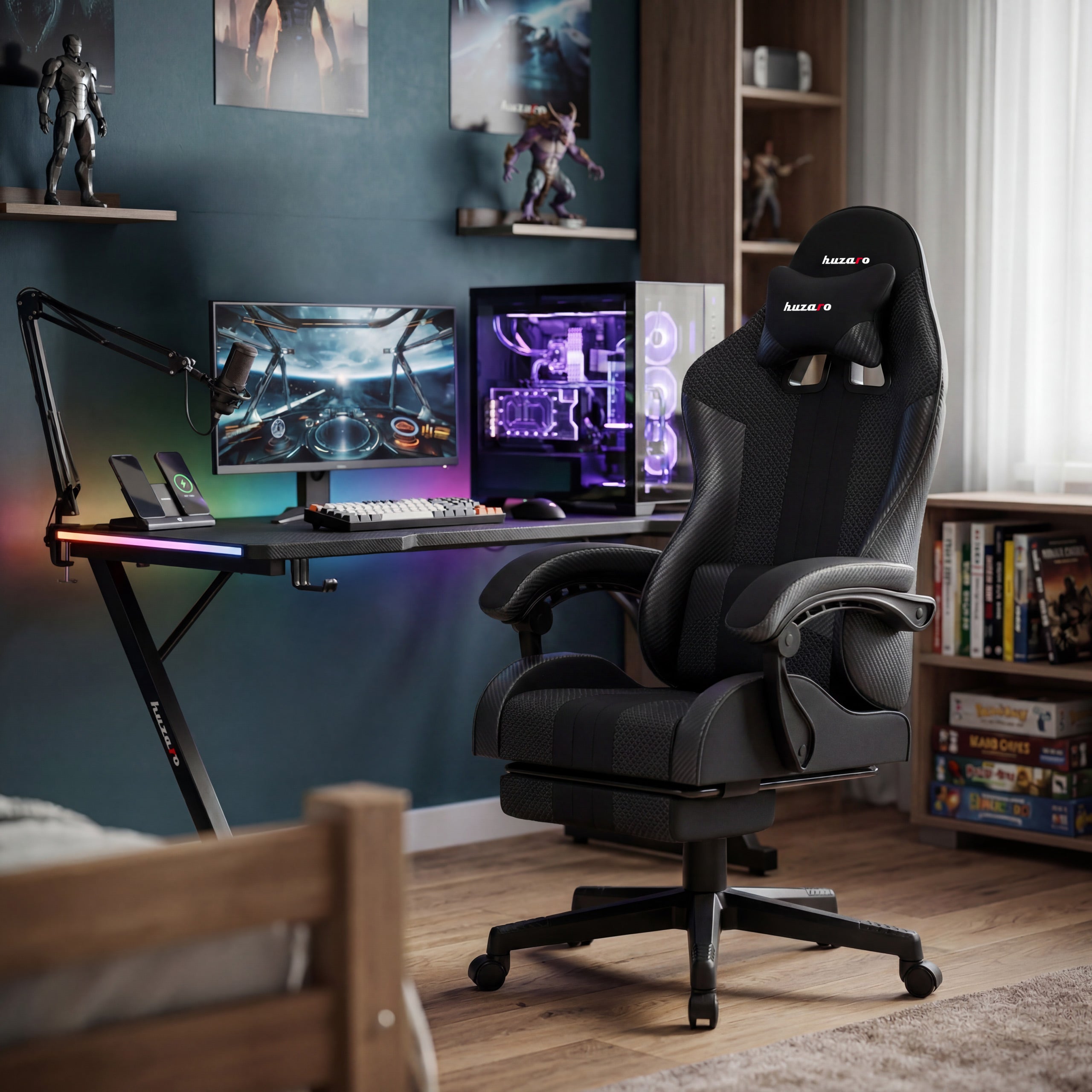 Poltrona da gaming HUZARO Force 4.7 Carbon Mesh