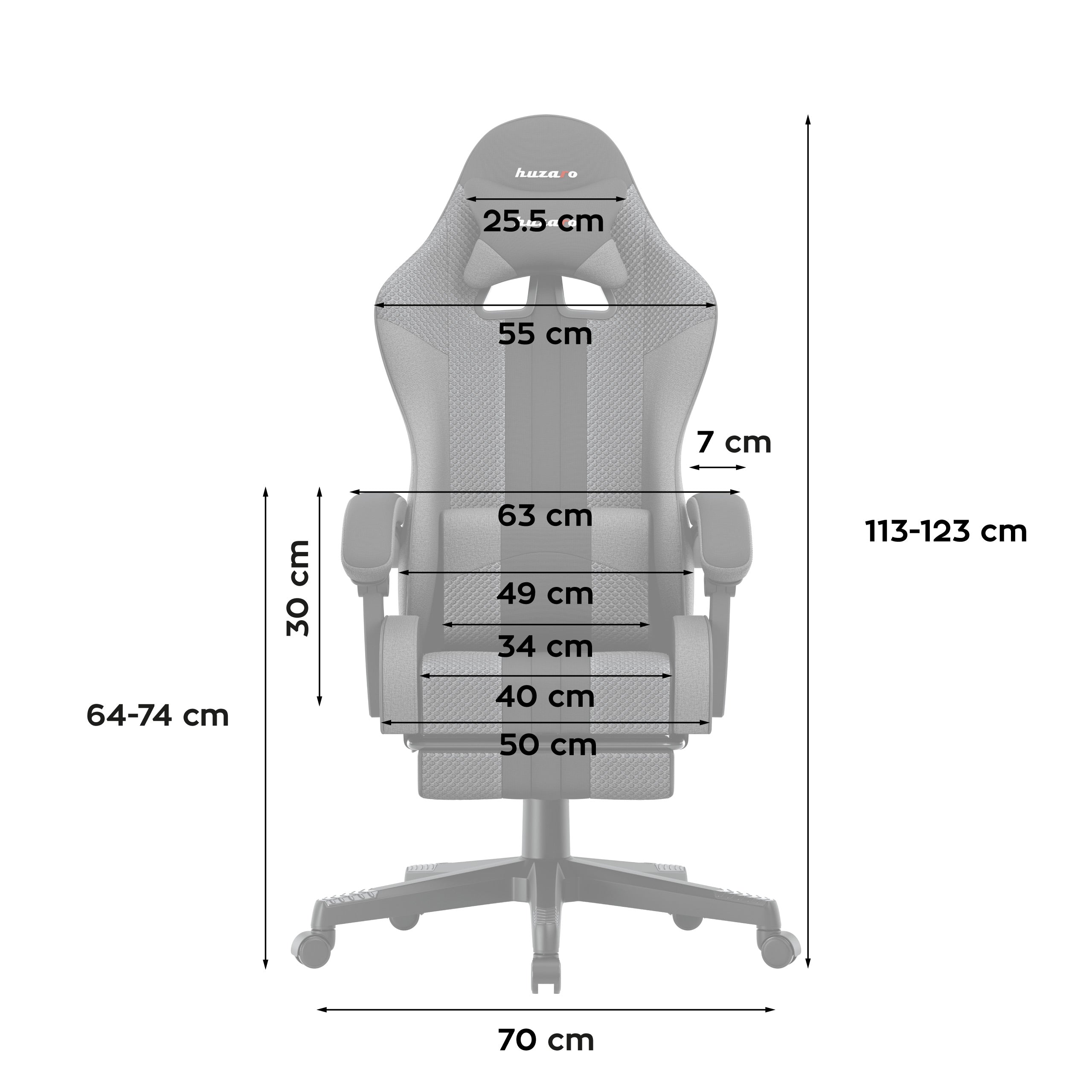 Poltrona da gaming Huzaro Force 4.7 Grey Mesh