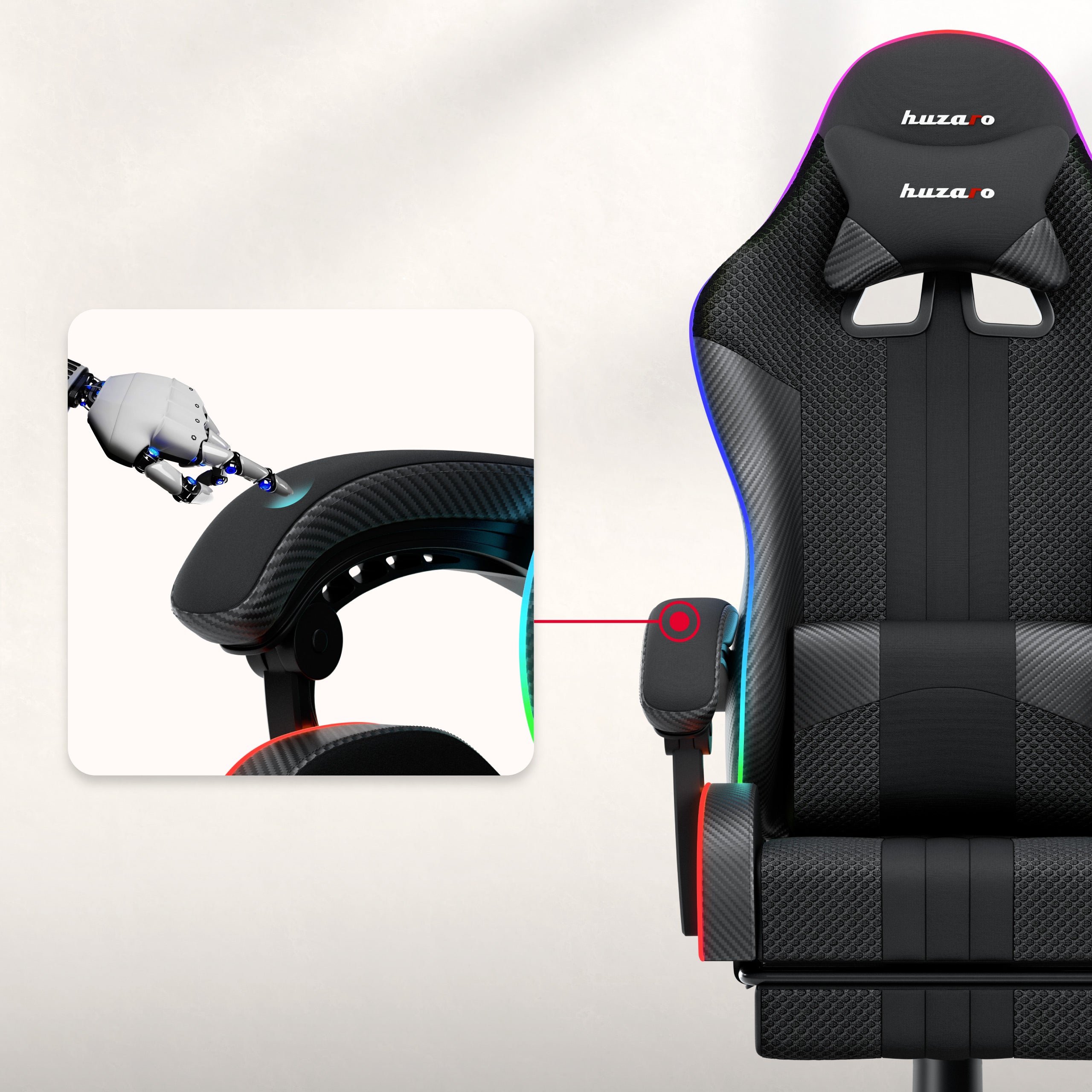 Poltrona da gaming HUZARO Force 4.7 RGB Mesh