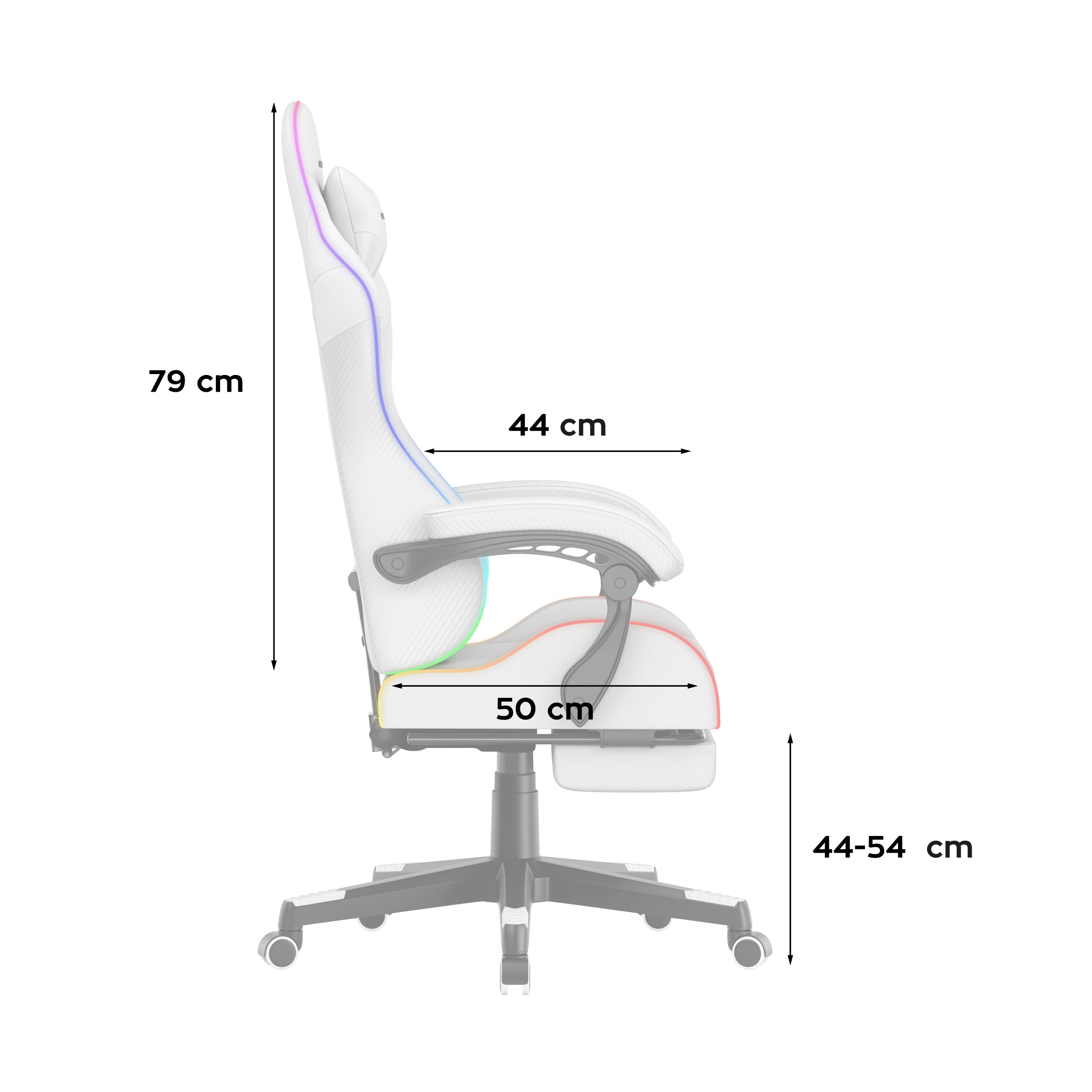 Poltrona da gaming HUZARO Force 4.7 White RGB