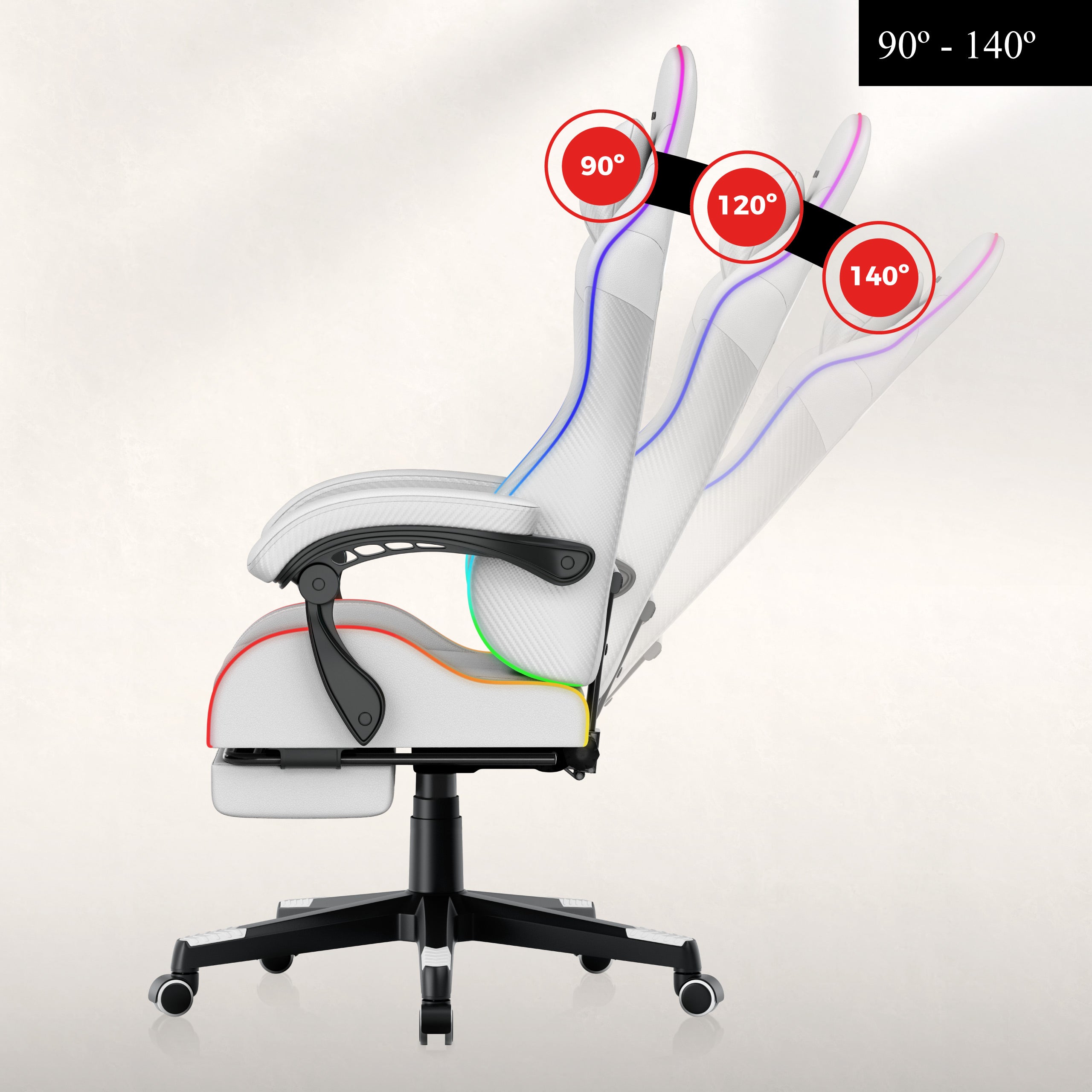 Poltrona da gaming HUZARO Force 4.7 White RGB