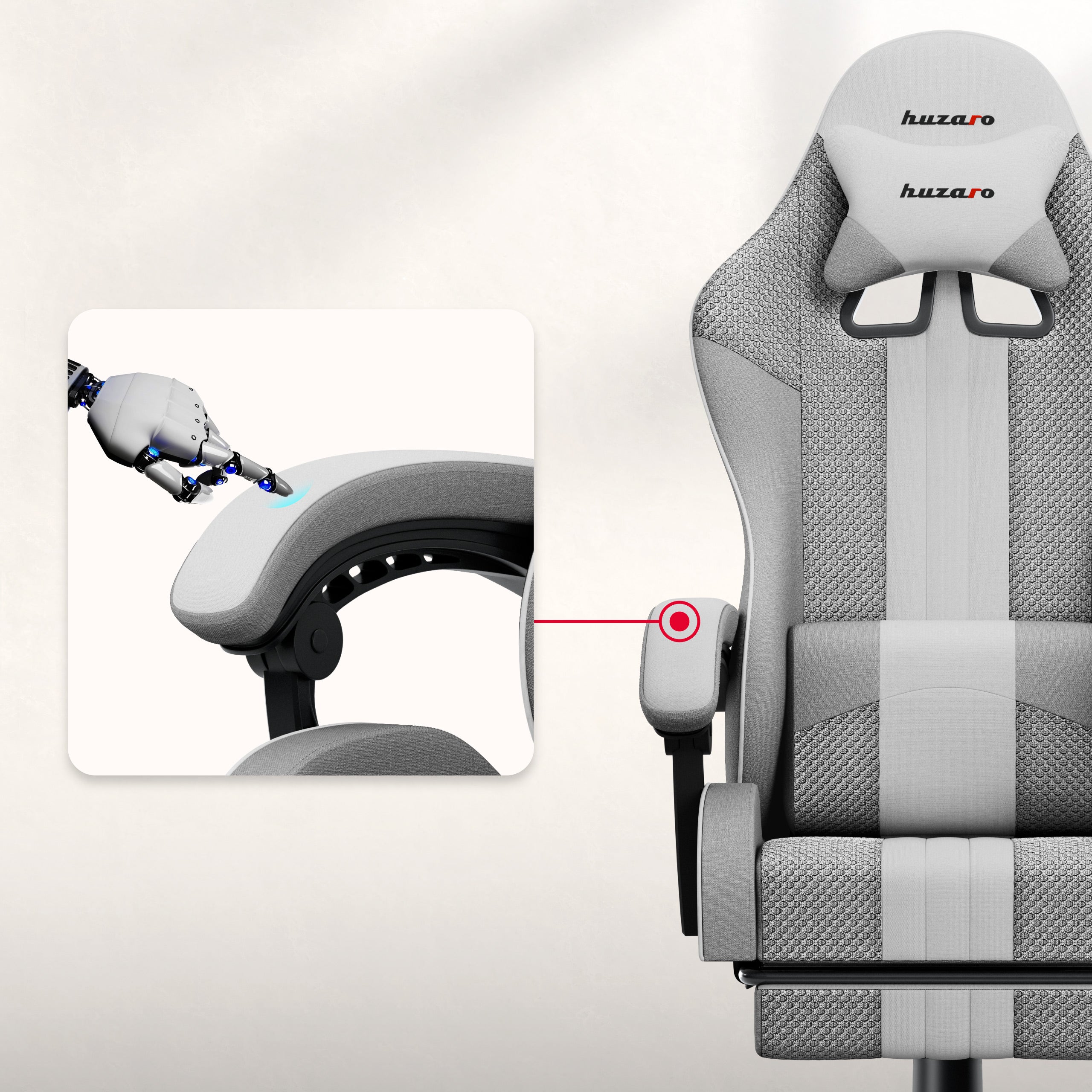 Poltrona da gaming HUZARO Force 4.7 White Mesh