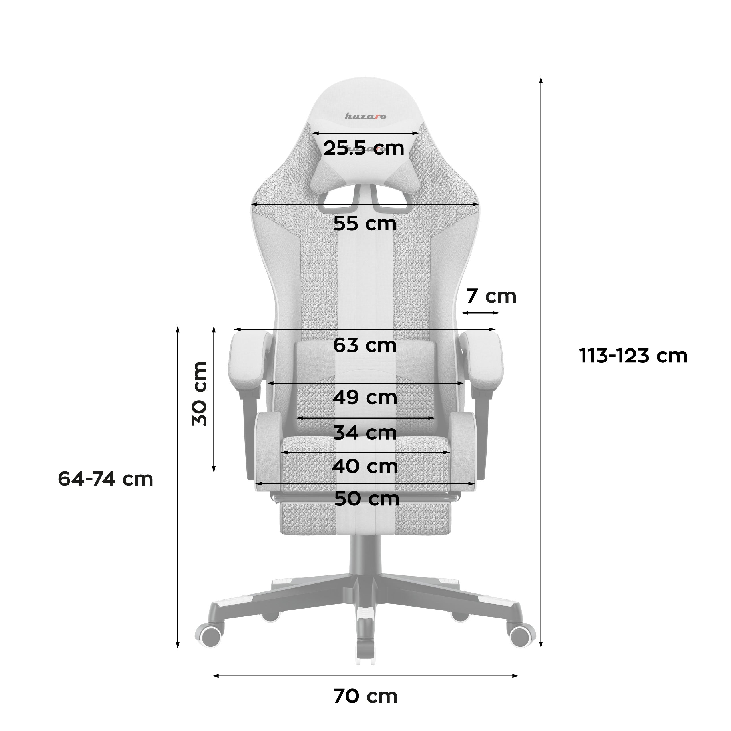 Poltrona da gaming HUZARO Force 4.7 White Mesh