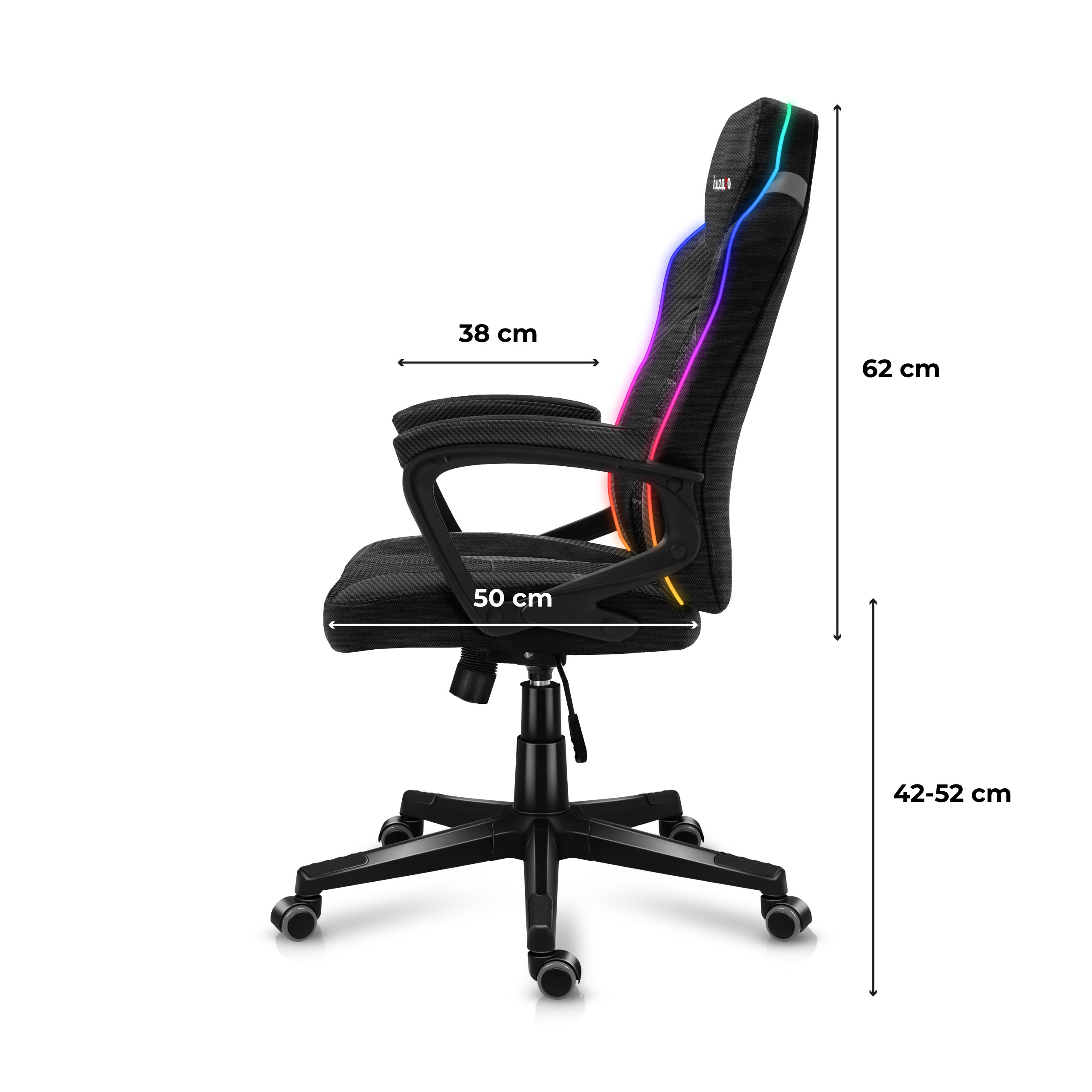 Poltrona da gaming Huzaro Force 2.5 RGB Carbon Mesh