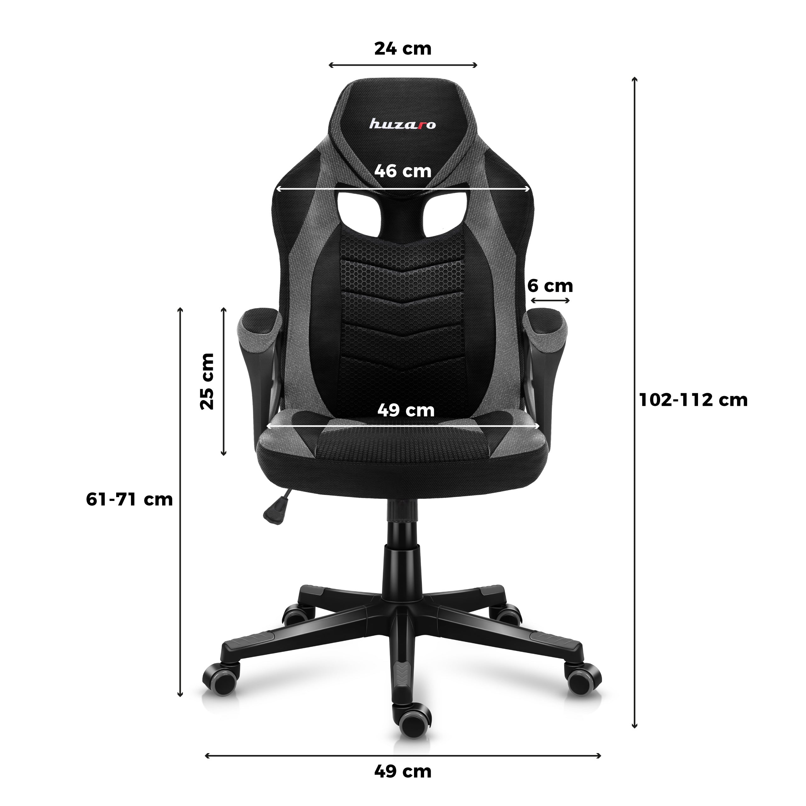 Poltrona da gaming Huzaro FORCE 2.5 Grey Mesh
