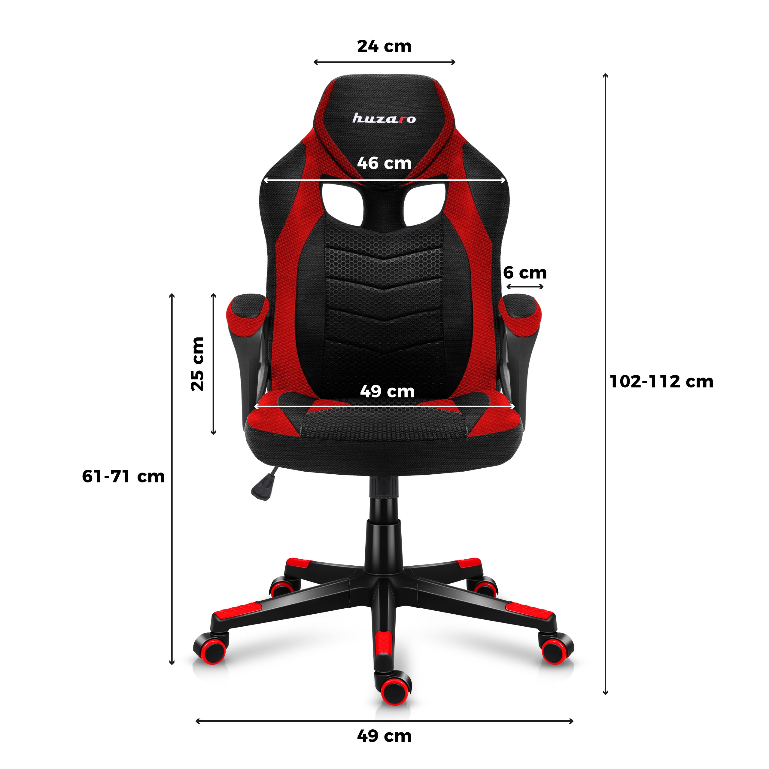 Poltrona da gaming HUZARO FORCE 2.5 Red Mesh