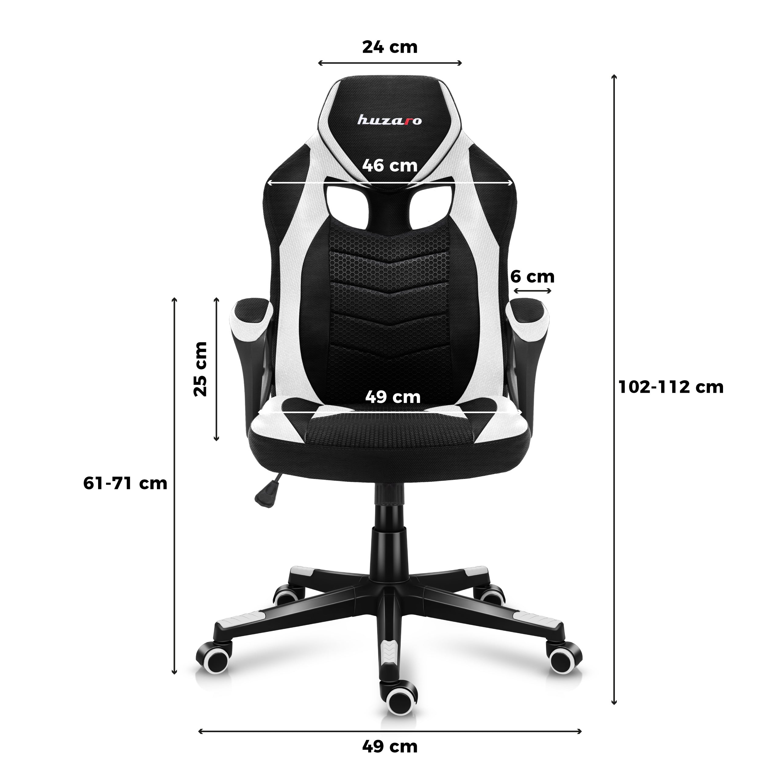 Poltrona da gaming Huzaro Force 2.5 White Mesh