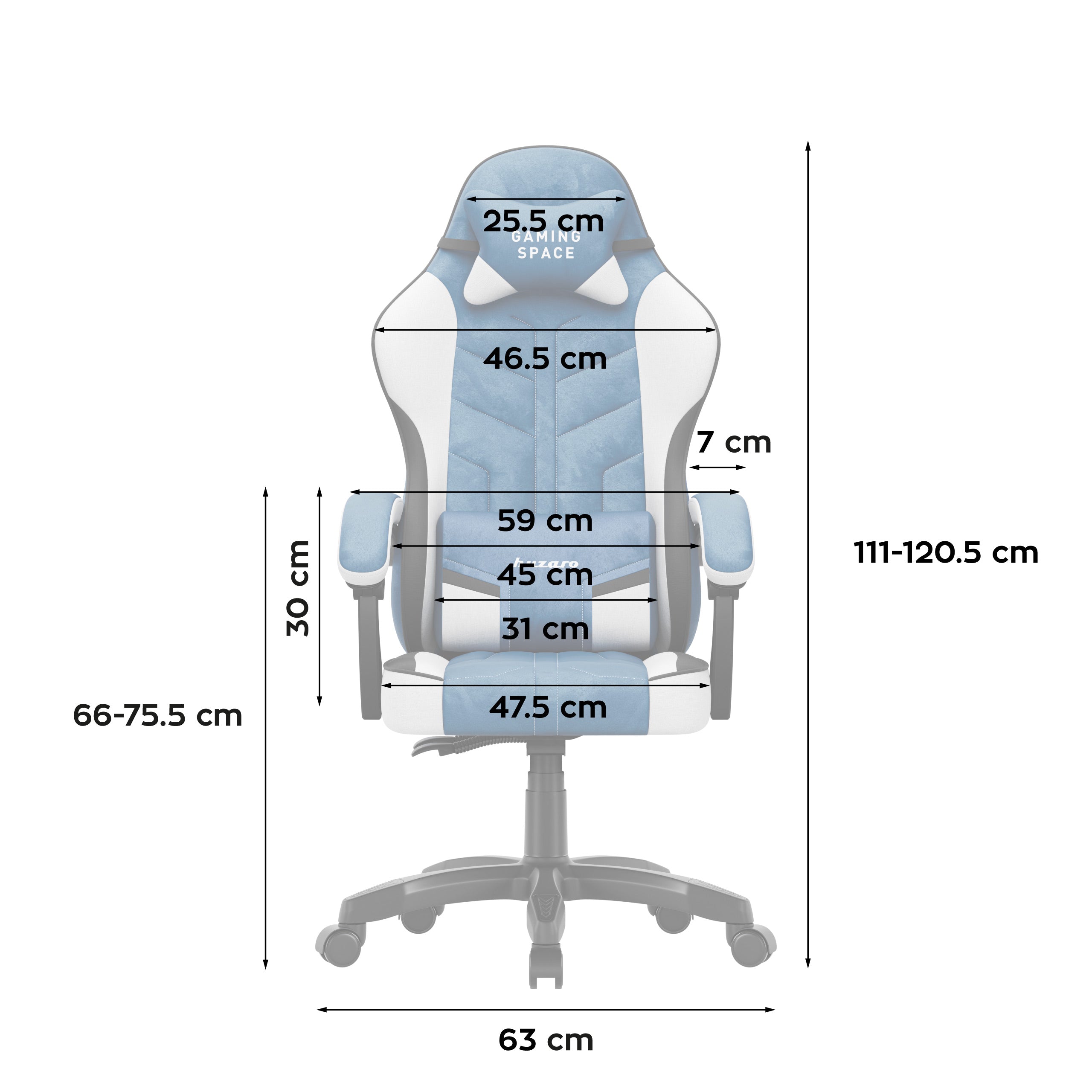 Poltrona da gaming in velluto Huzaro Force 2.7 Blue