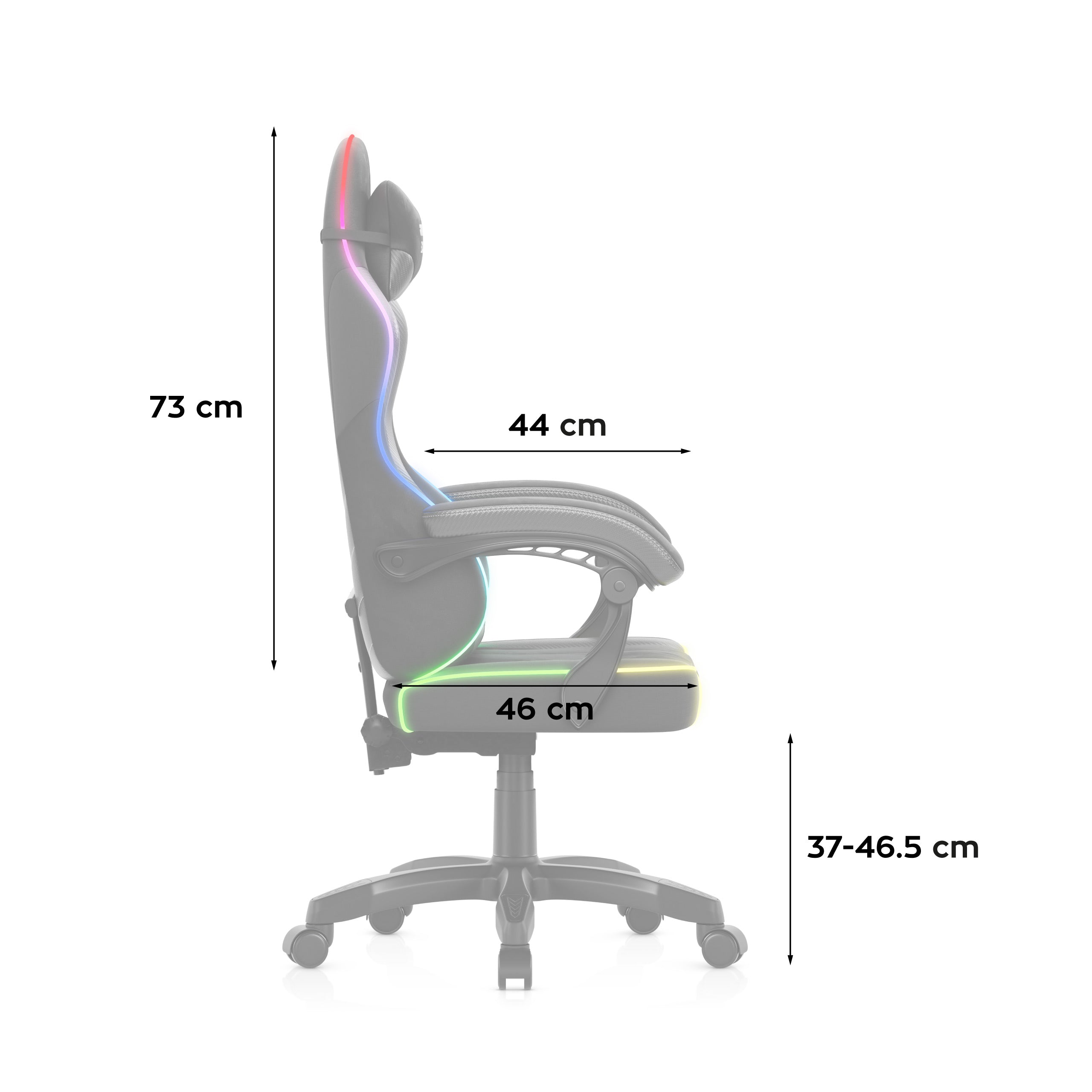 Poltrona da gaming in velluto Huzaro Force 2.7 RGB Black