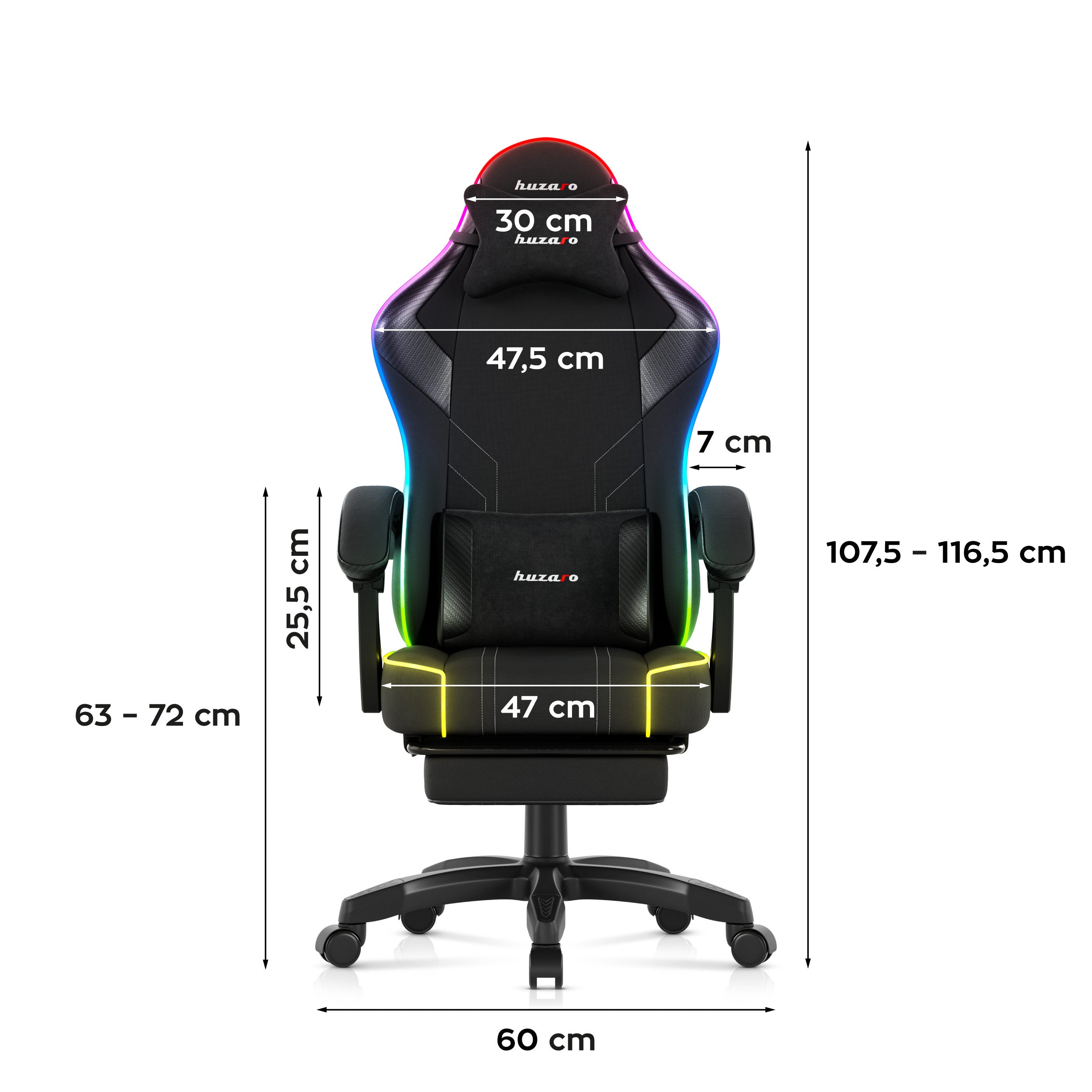 Poltrona da gaming Huzaro Force 3.7 RGB Black