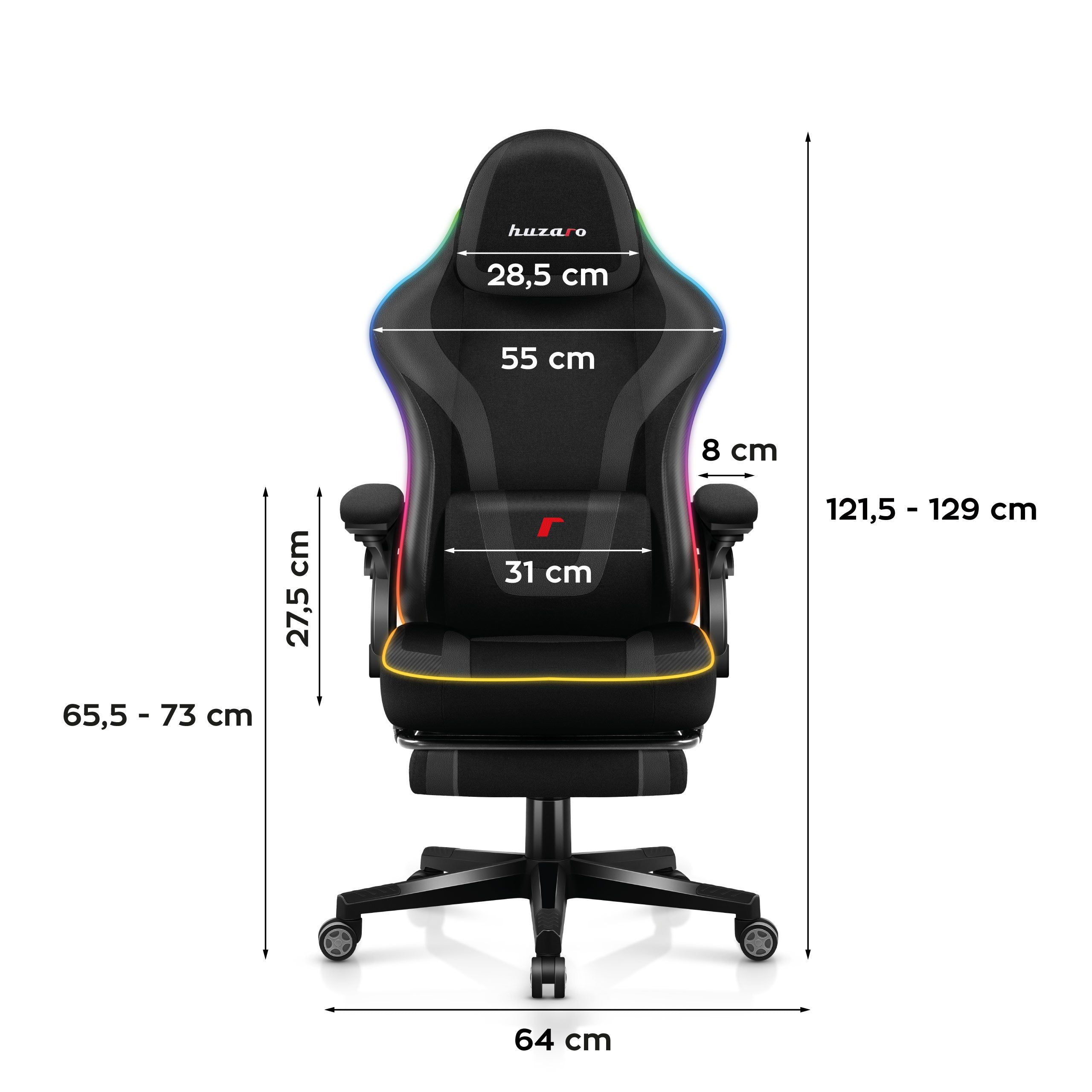 Poltrona da gaming Huzaro Force 4.6 Black RGB Smart