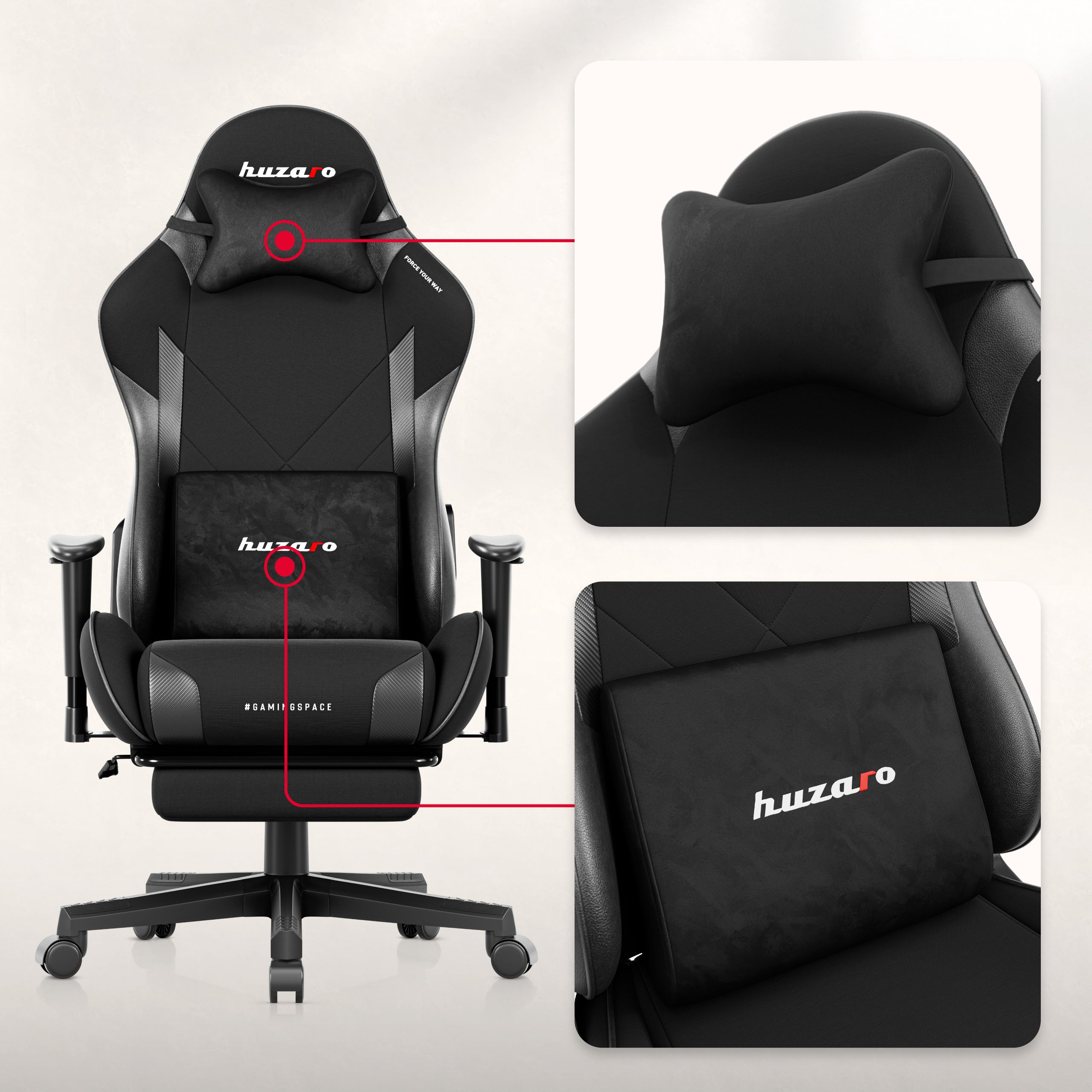 Poltrona da gaming Huzaro Force 5.7 Black