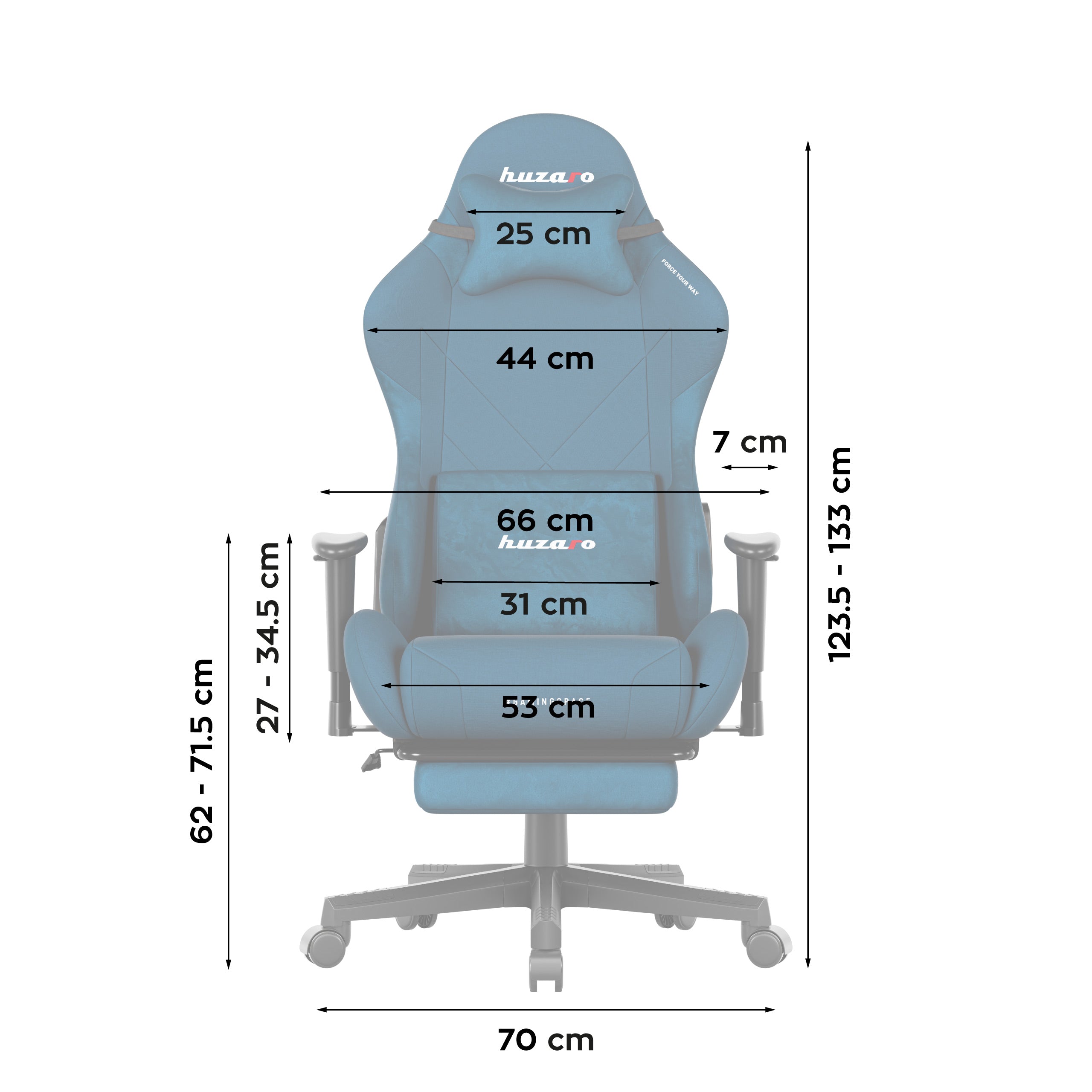Poltrona da gaming Huzaro Force 5.7 Blue