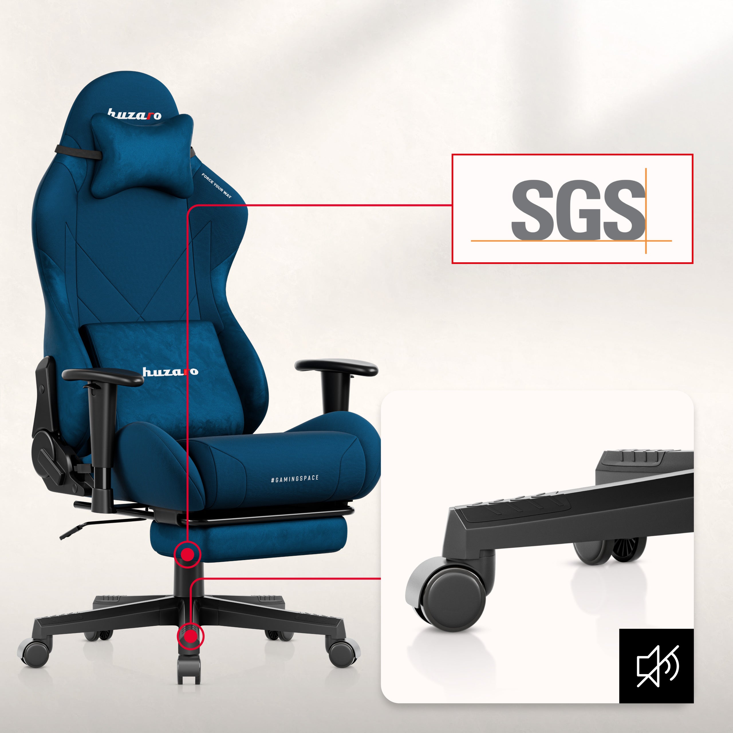Poltrona da gaming Huzaro Force 5.7 Blue