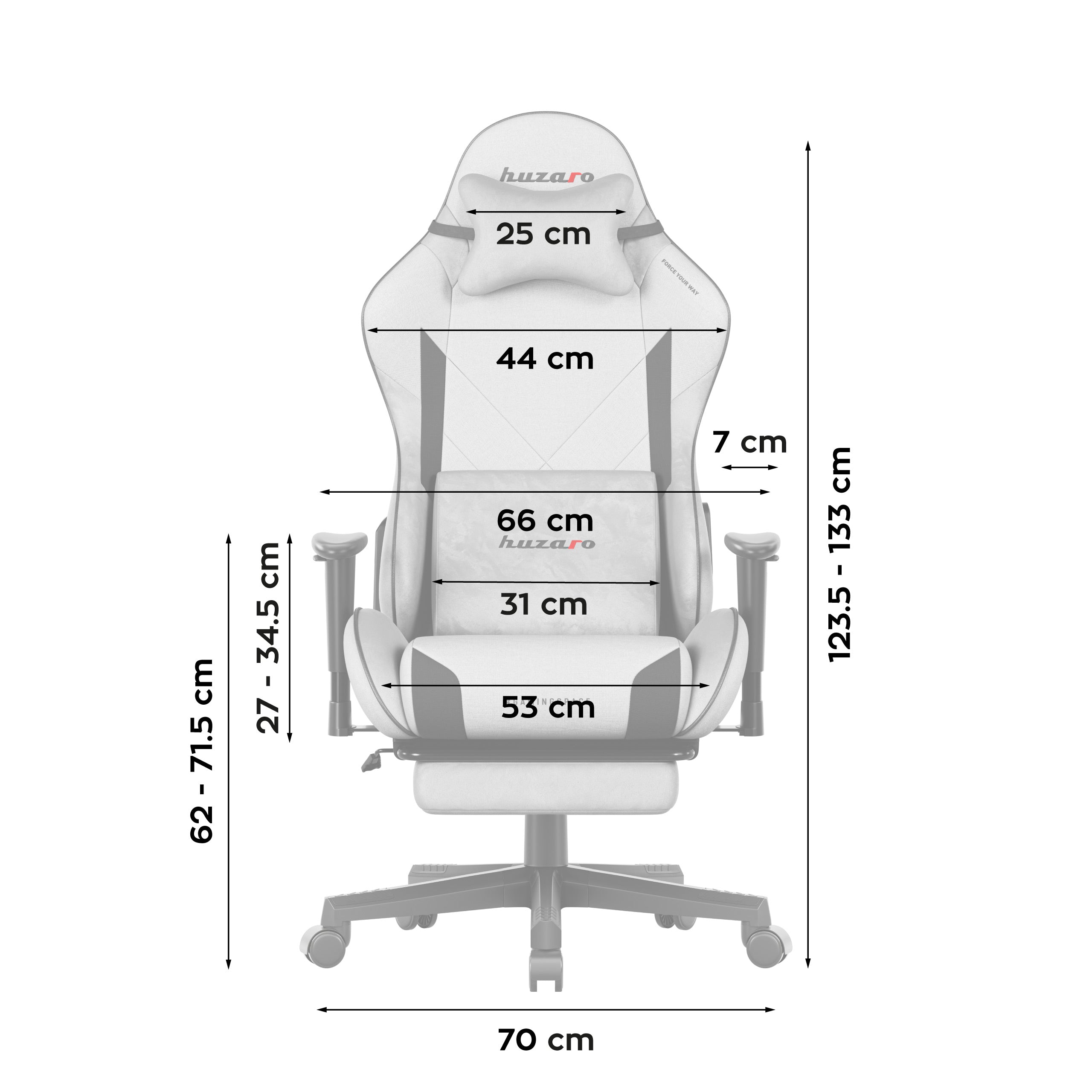 Poltrona da gaming Huzaro Force 5.7 Grey