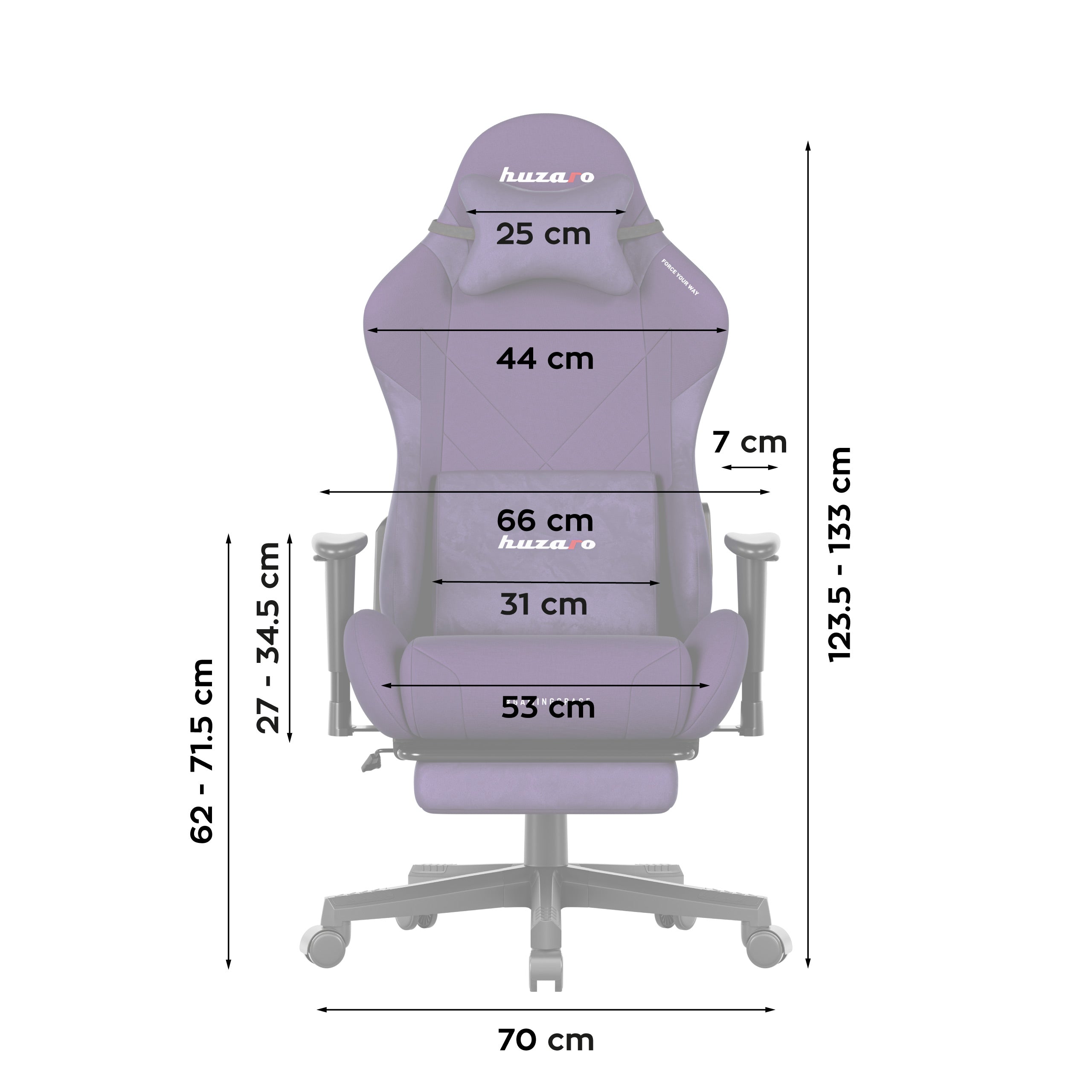 Poltrona da gaming Huzaro Force 5.7 Purple