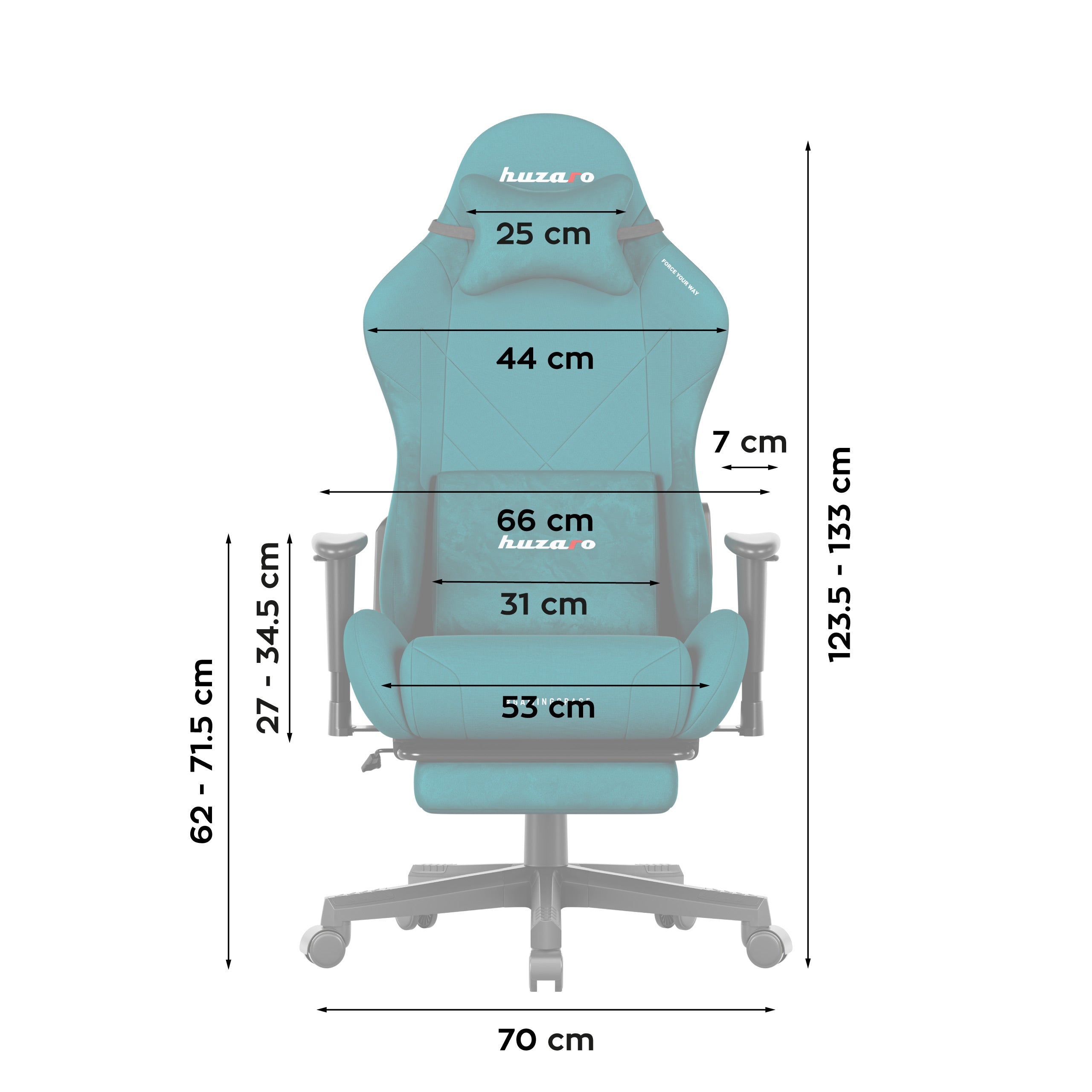 Poltrona da gaming Huzaro Force 5.7 Teal