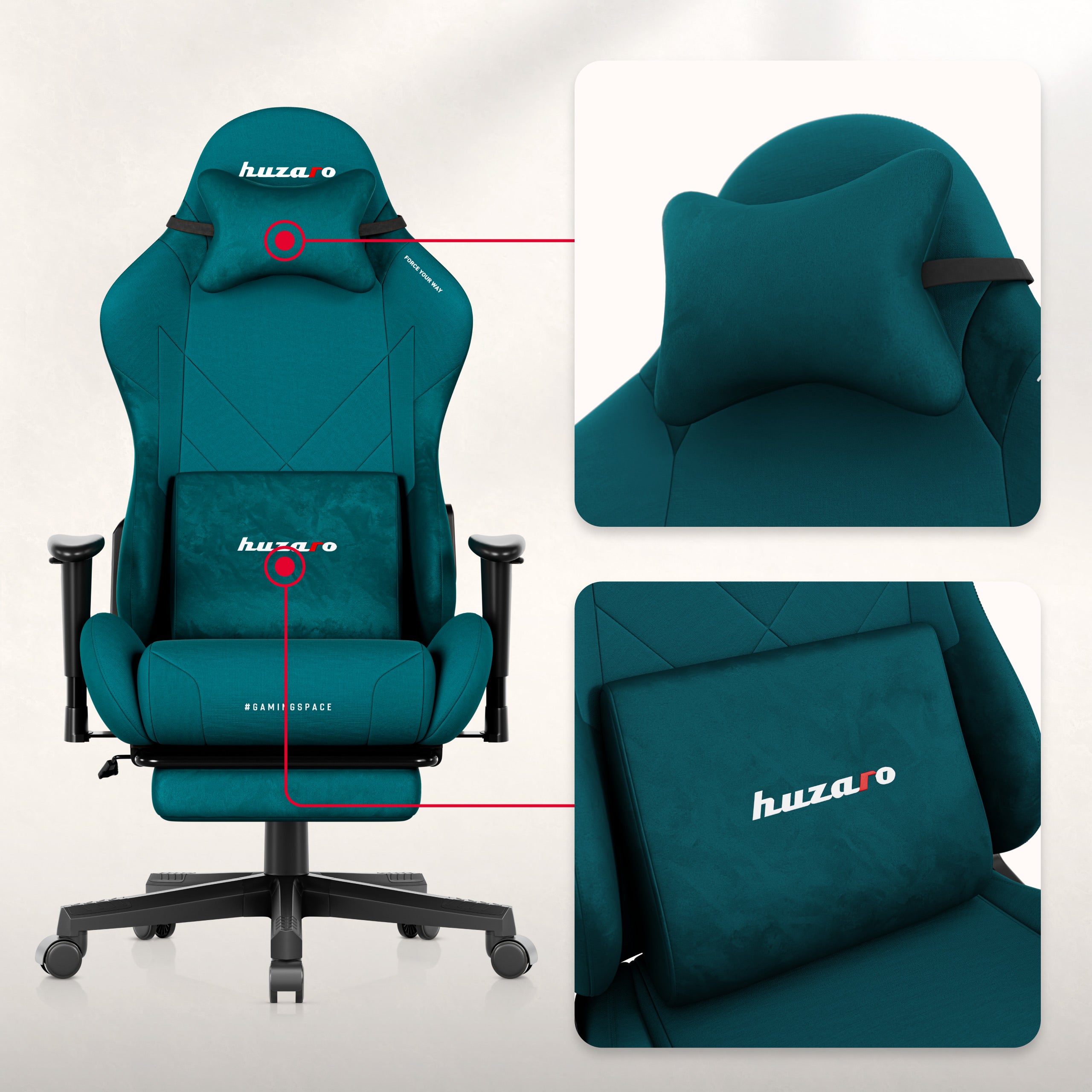 Poltrona da gaming Huzaro Force 5.7 Teal